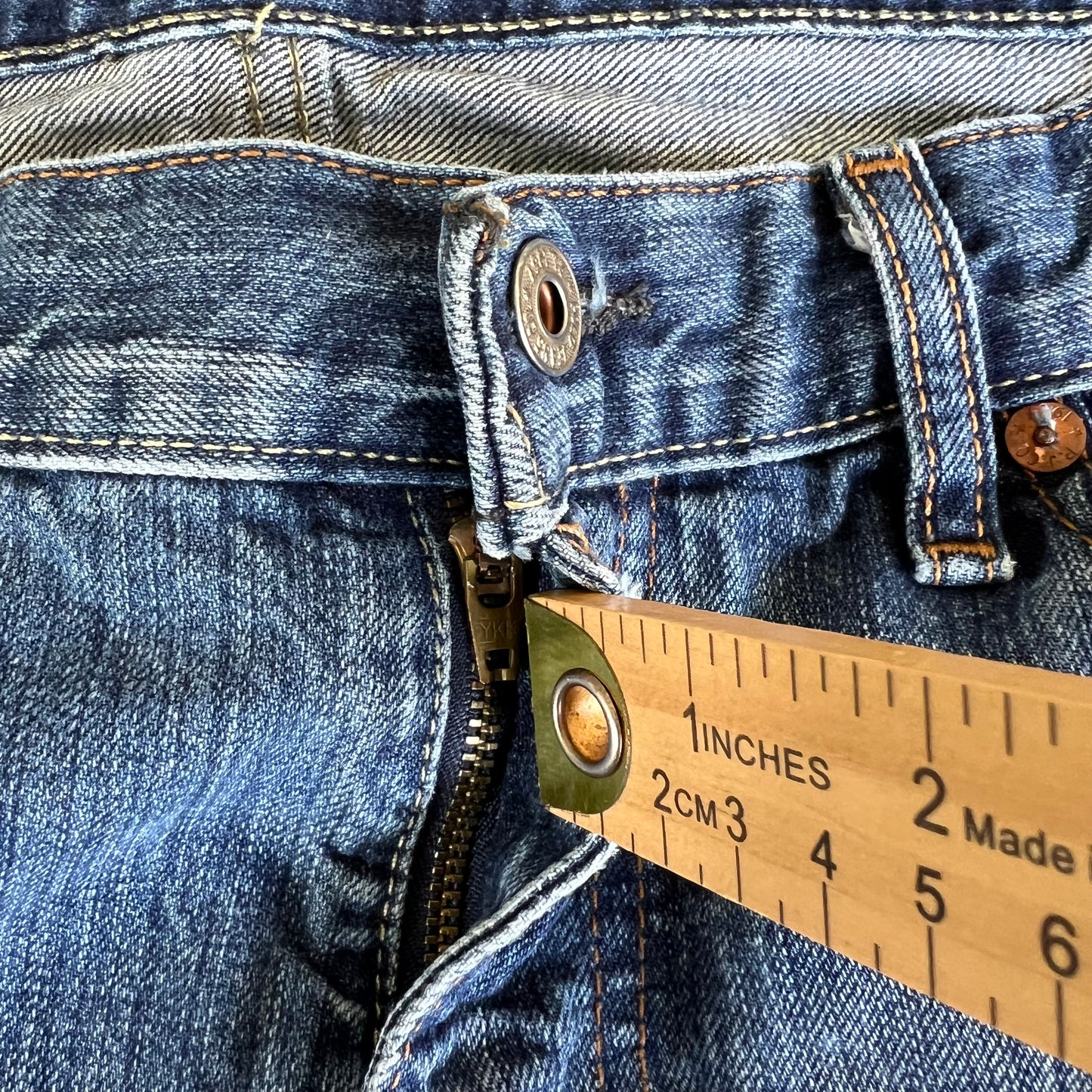 Y2K Ralph Lauren Ashmore Baggy Straight Blue Jeans - 38x30.5" 19" Openings
