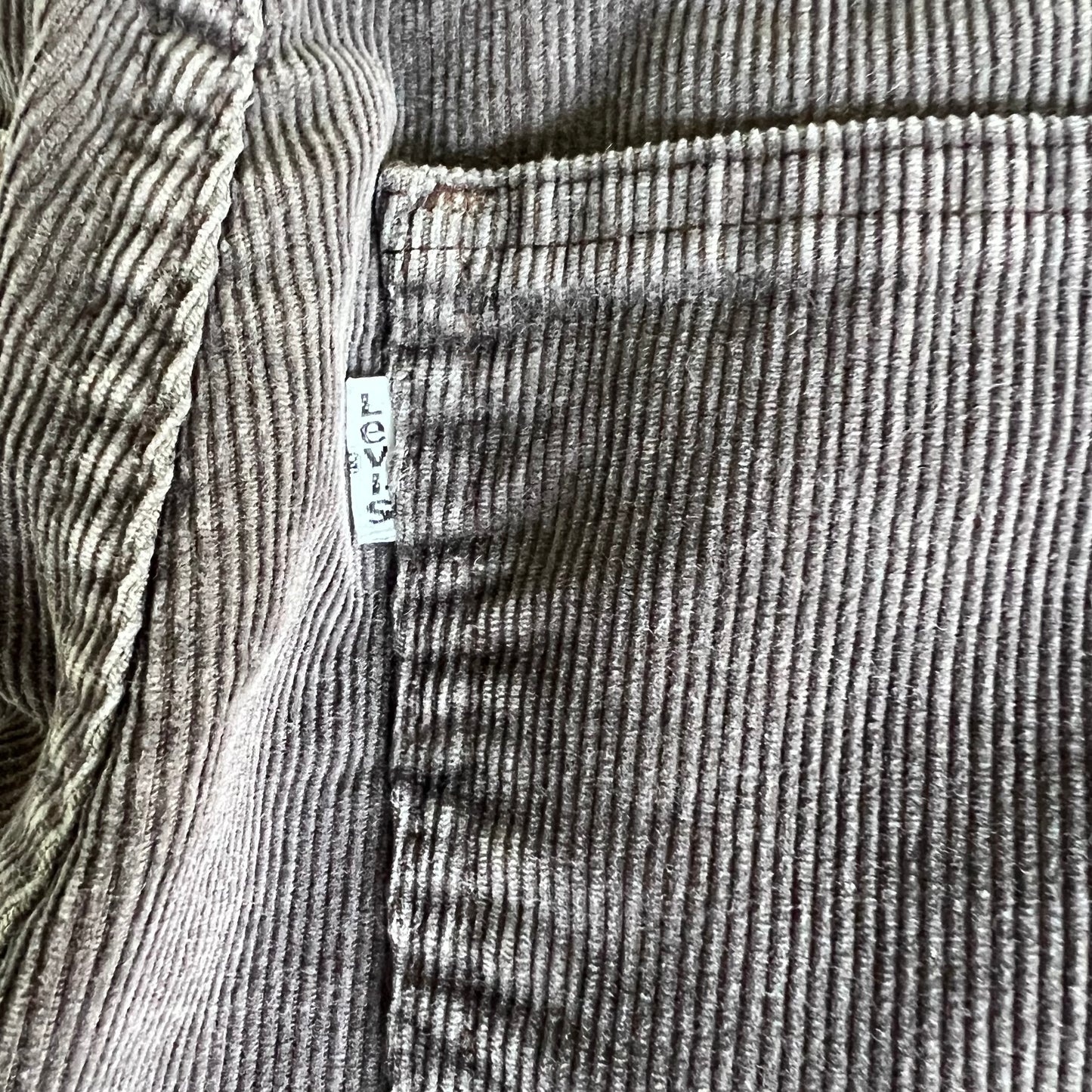 80s Levi's 519 Corduroy Brown Talon Zipper Straight Leg Pants 31x31" USA