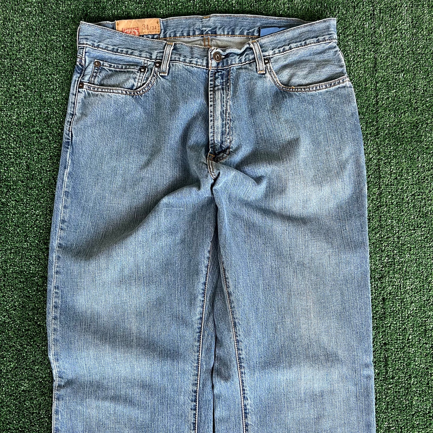 Y2K GAP Baggy Wide-Leg Medium Wash Blue Jeans - 36x33.25" 20" Openings