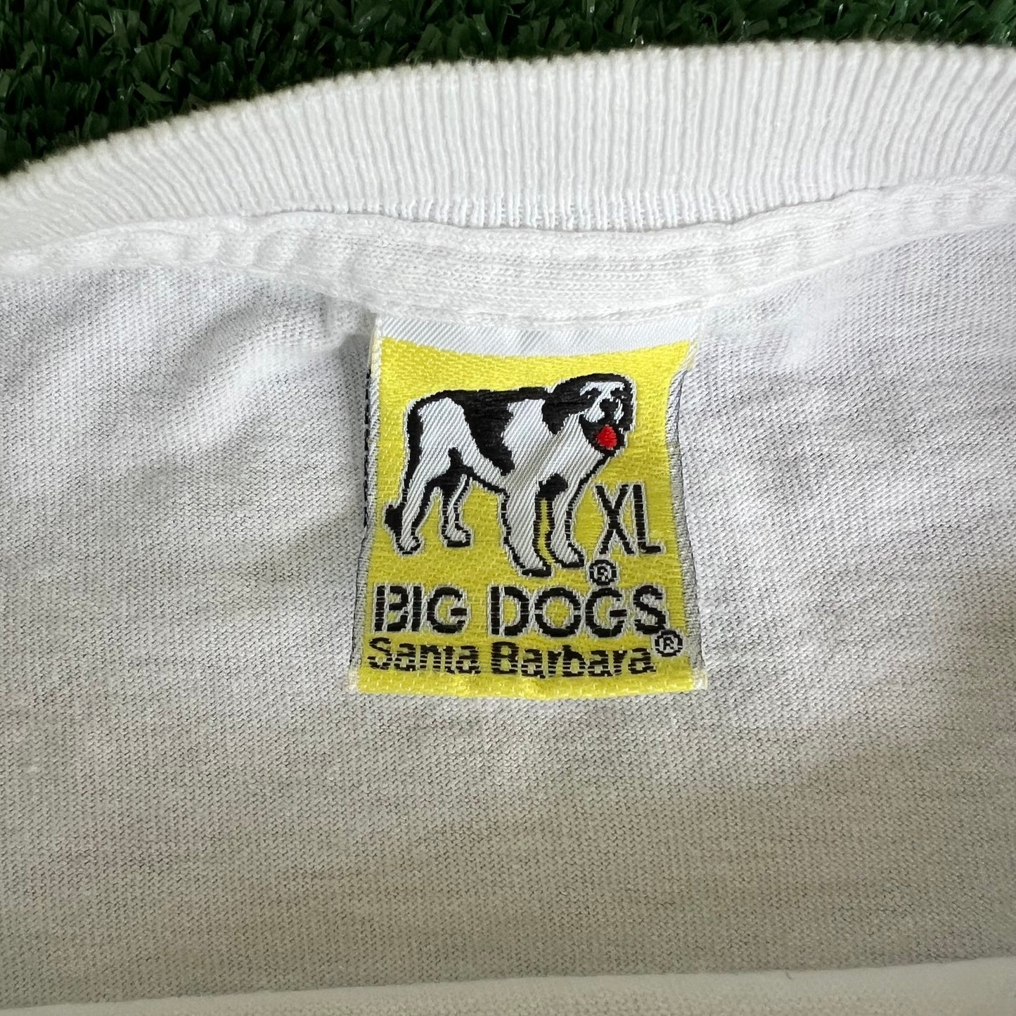 90s Big Dogs "We Don't Need No Stinkin Leashes!" Funny Sombrero White T-Shirt - XL