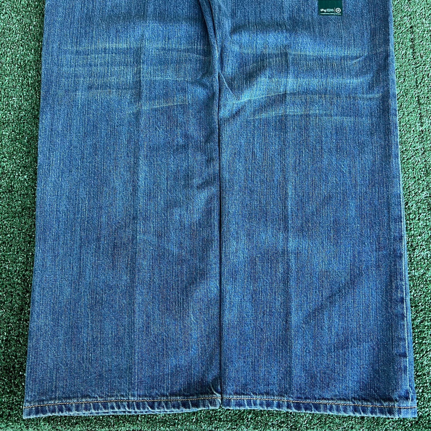 NWT Y2K LRG Baggy Flap Pocket Blue Jeans - 39x33.25" 19" Openings