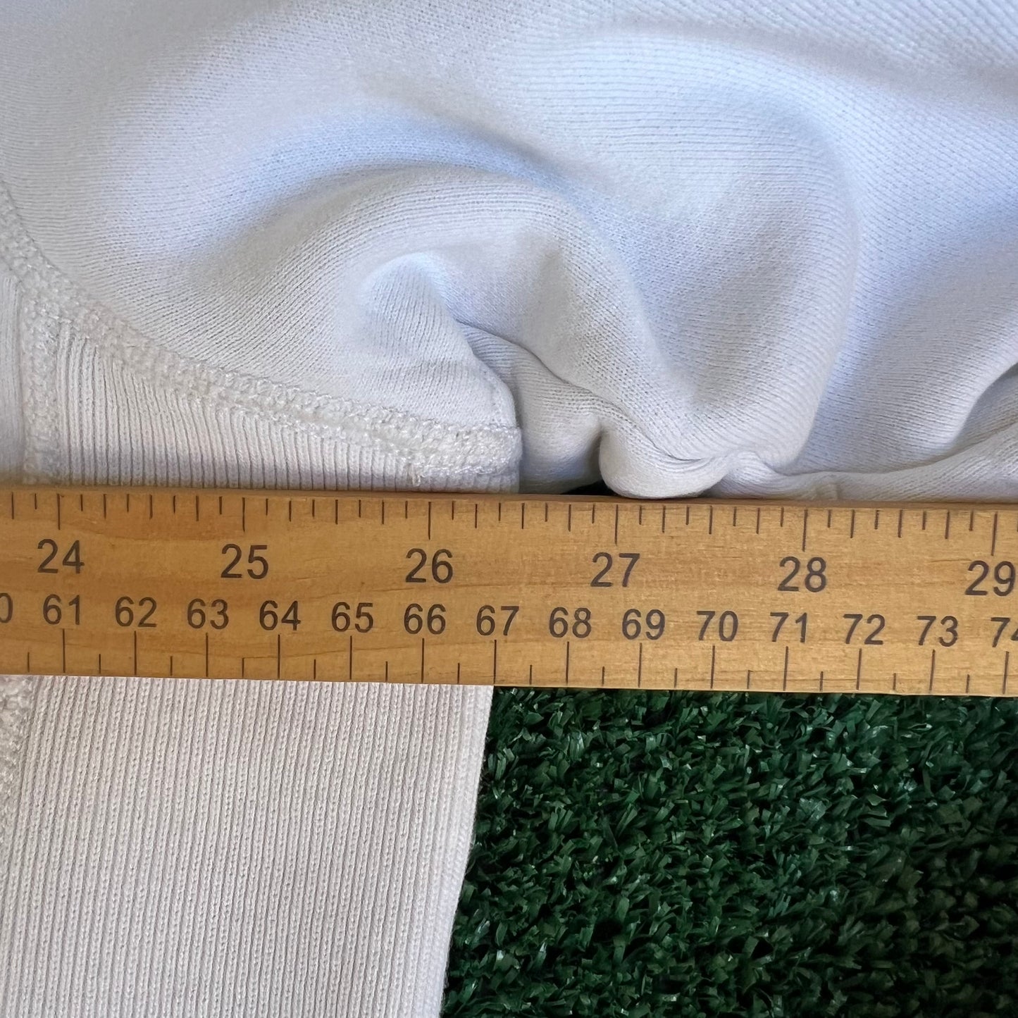 Vintage Y2K Mens Ambercrombie & Fitch White College Spellout Reverse Weave Hoodie - XL