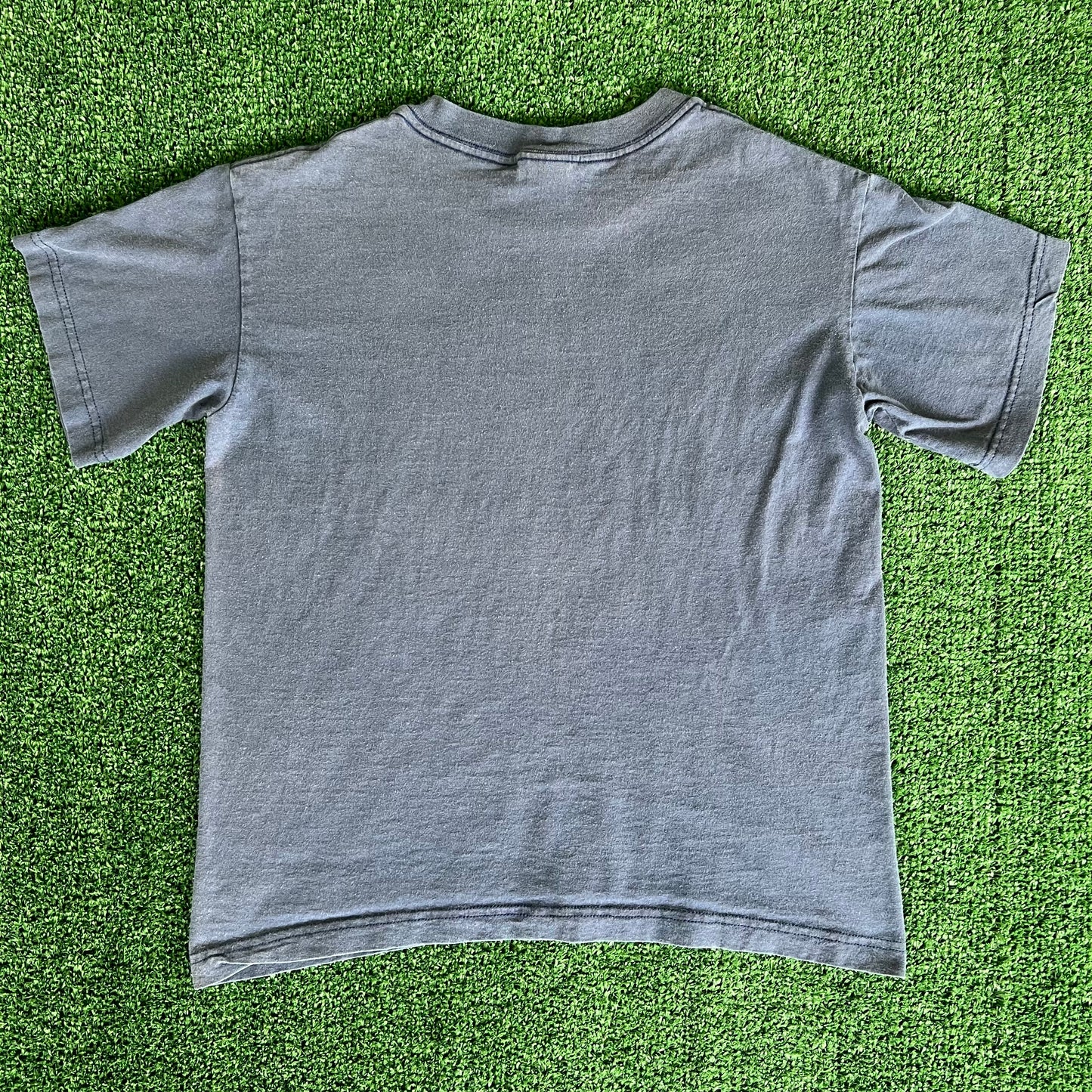 Women's 90s Nike White Tag Infinity Sex Symbol Swoosh Blue T-Shirt - Medium 18.25x22.25"