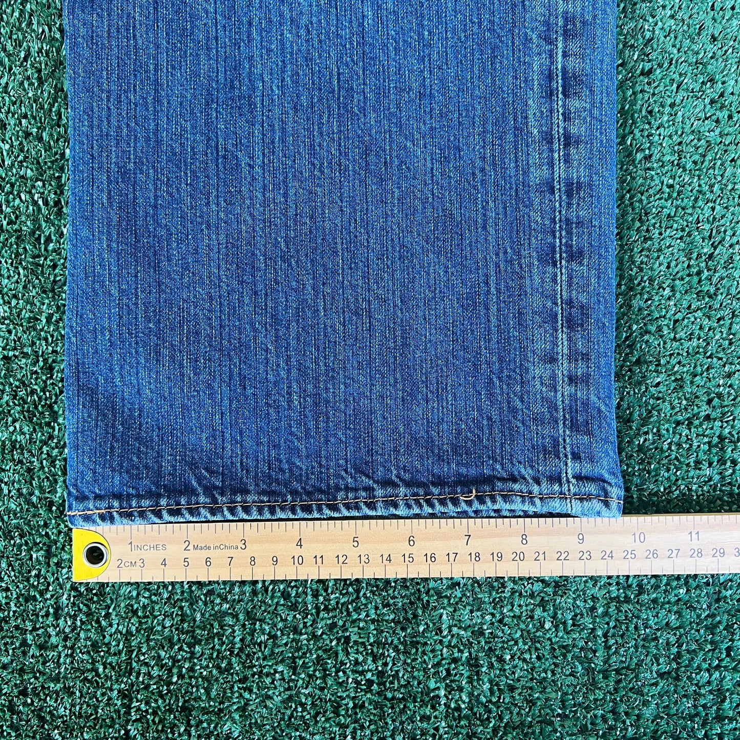 Y2K Ralph Lauren Ashmore Baggy Straight Blue Jeans - 38x30.5" 19" Openings