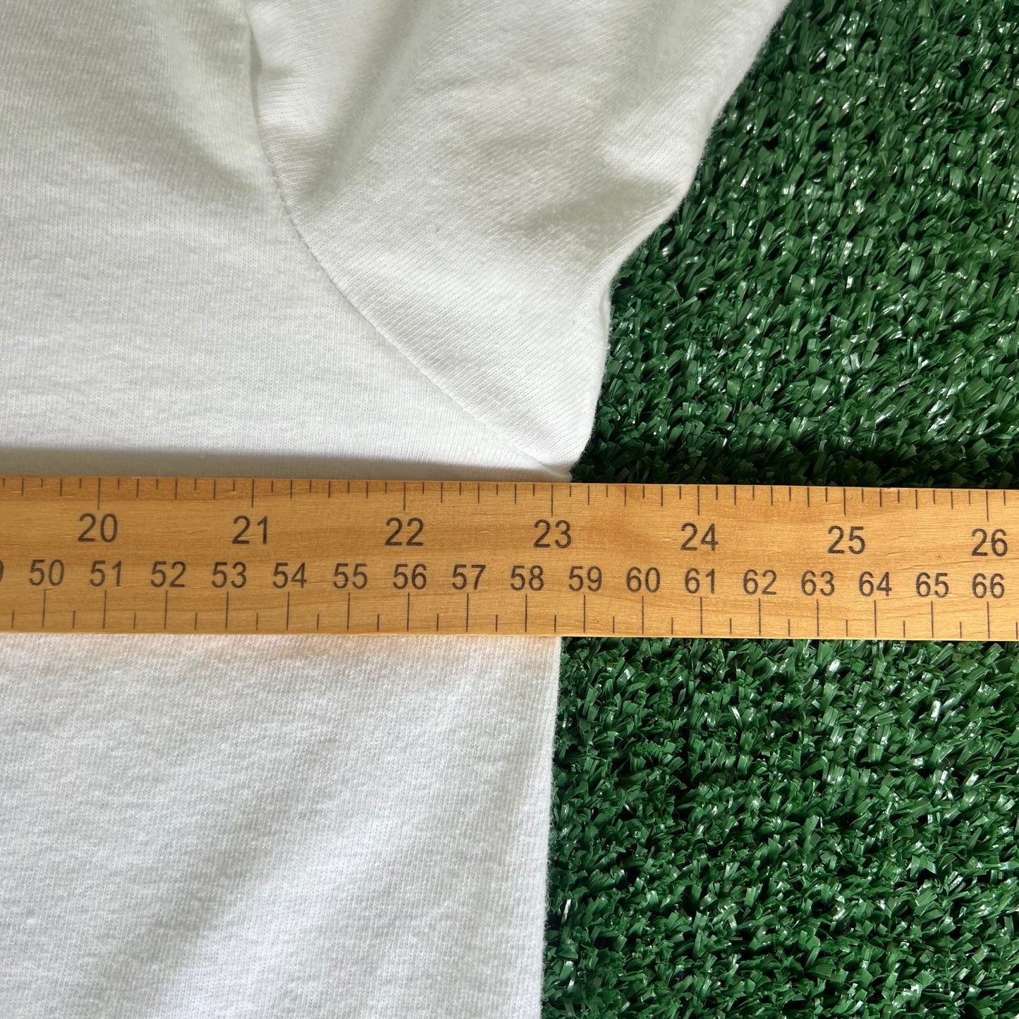 90s Chanel Paris Bootleg Gold Embroidered White T-Shirt - Large