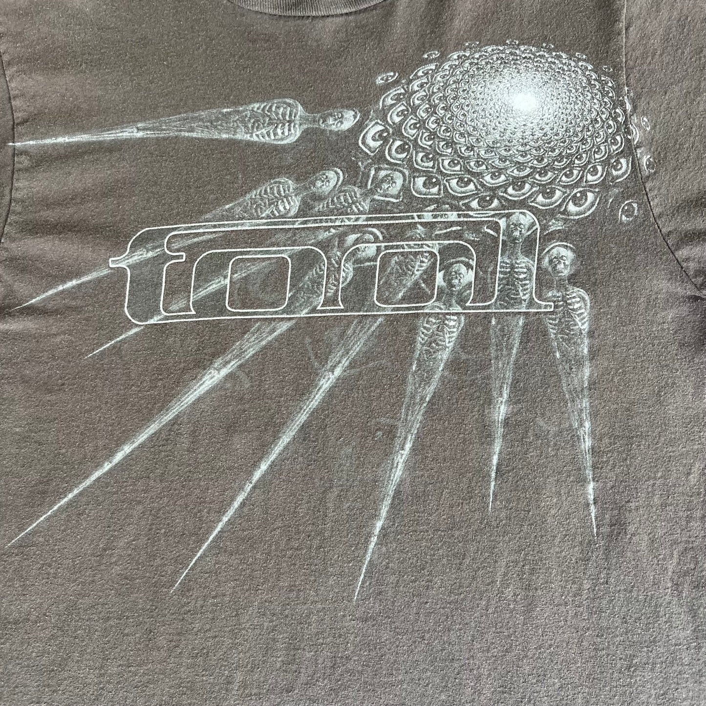 Y2K Tool Progressive Metal Band Gray Eye Skeleton T-Shirt - Small