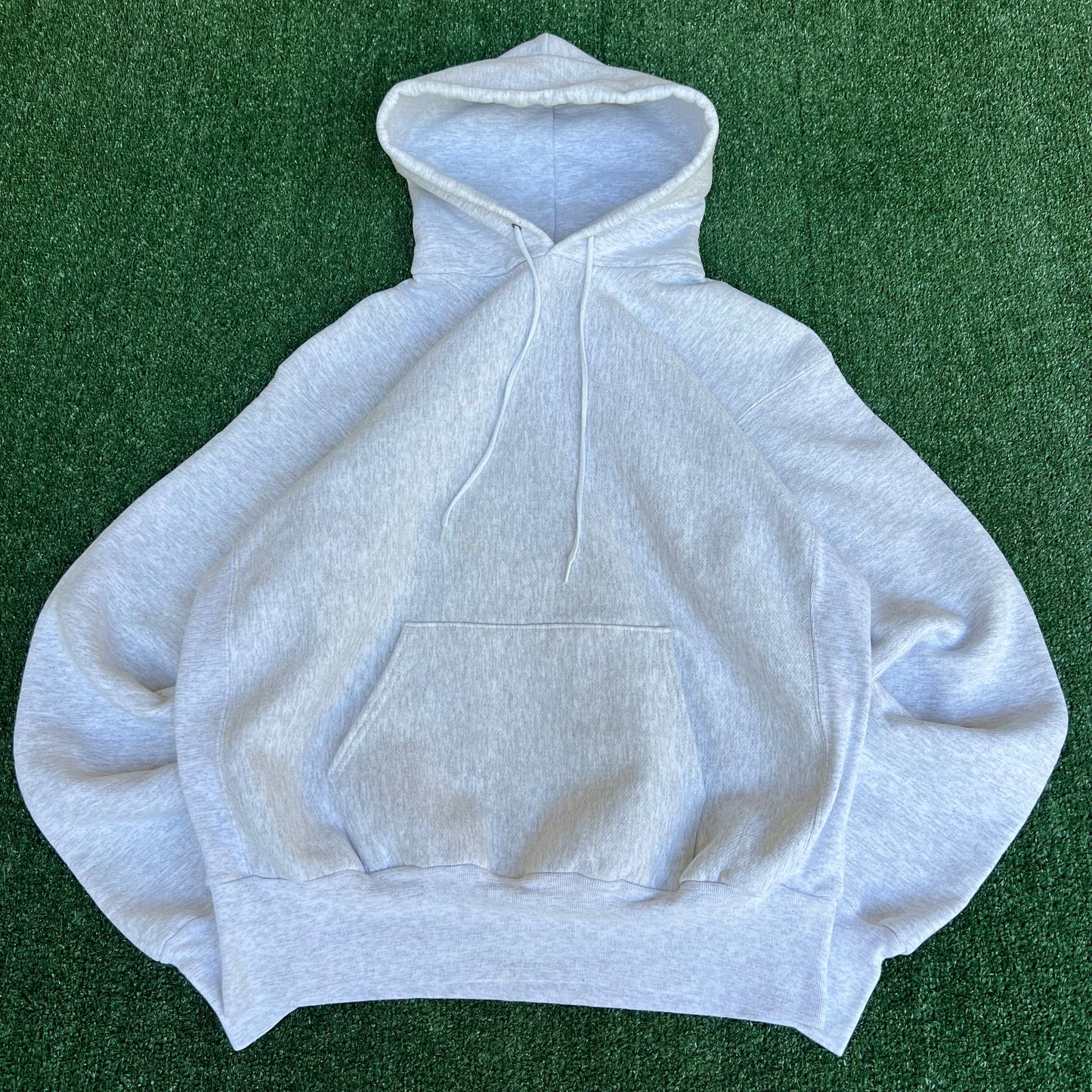 Vintage 80s Men's Snow Creek Blank Light Gray Reverse Weave Hoodie - XL 26x28" USA