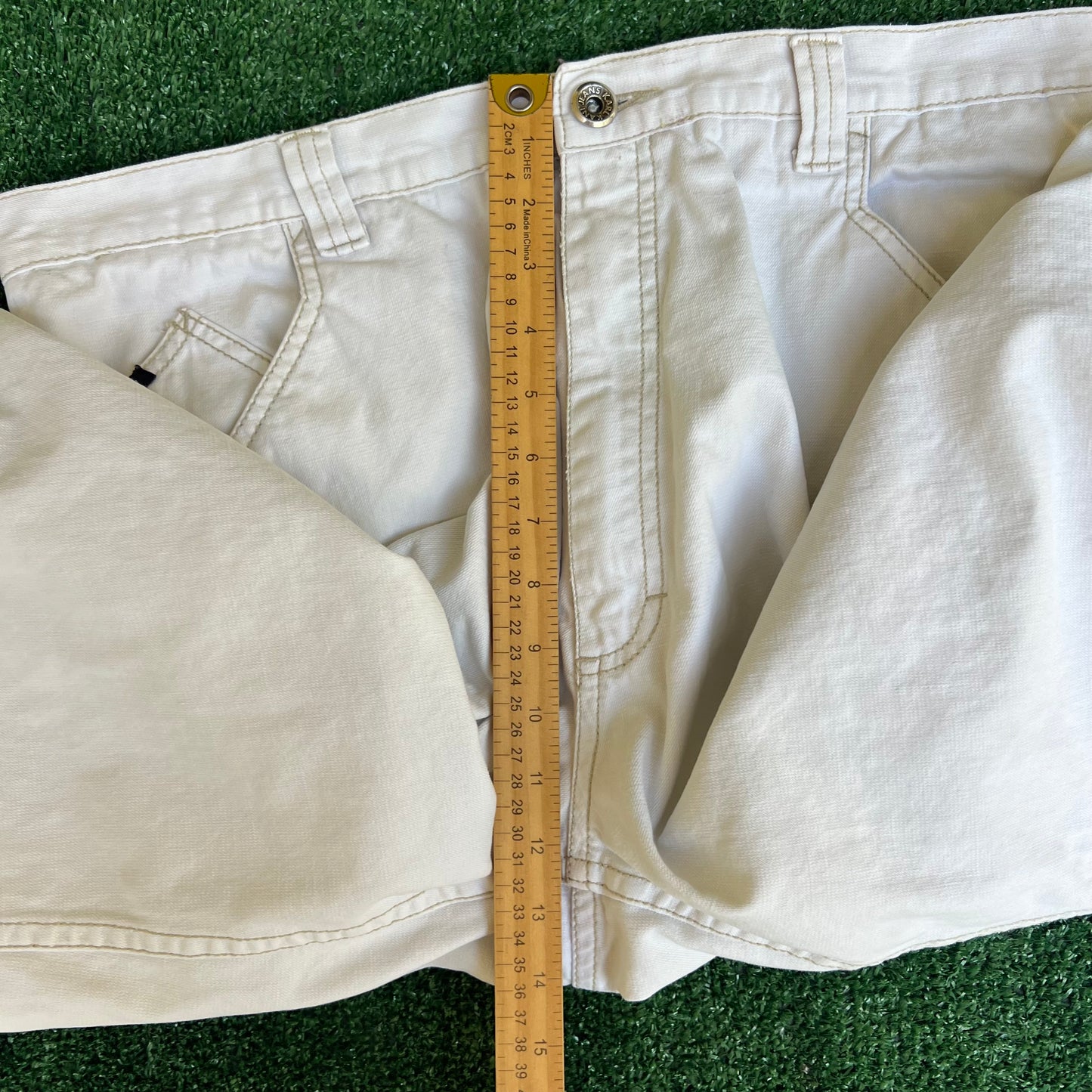 VTG 90s Y2K Men Karl Kani Wide-Leg Baggy White Jeans - 38x27" 20" Opens JNCO Style