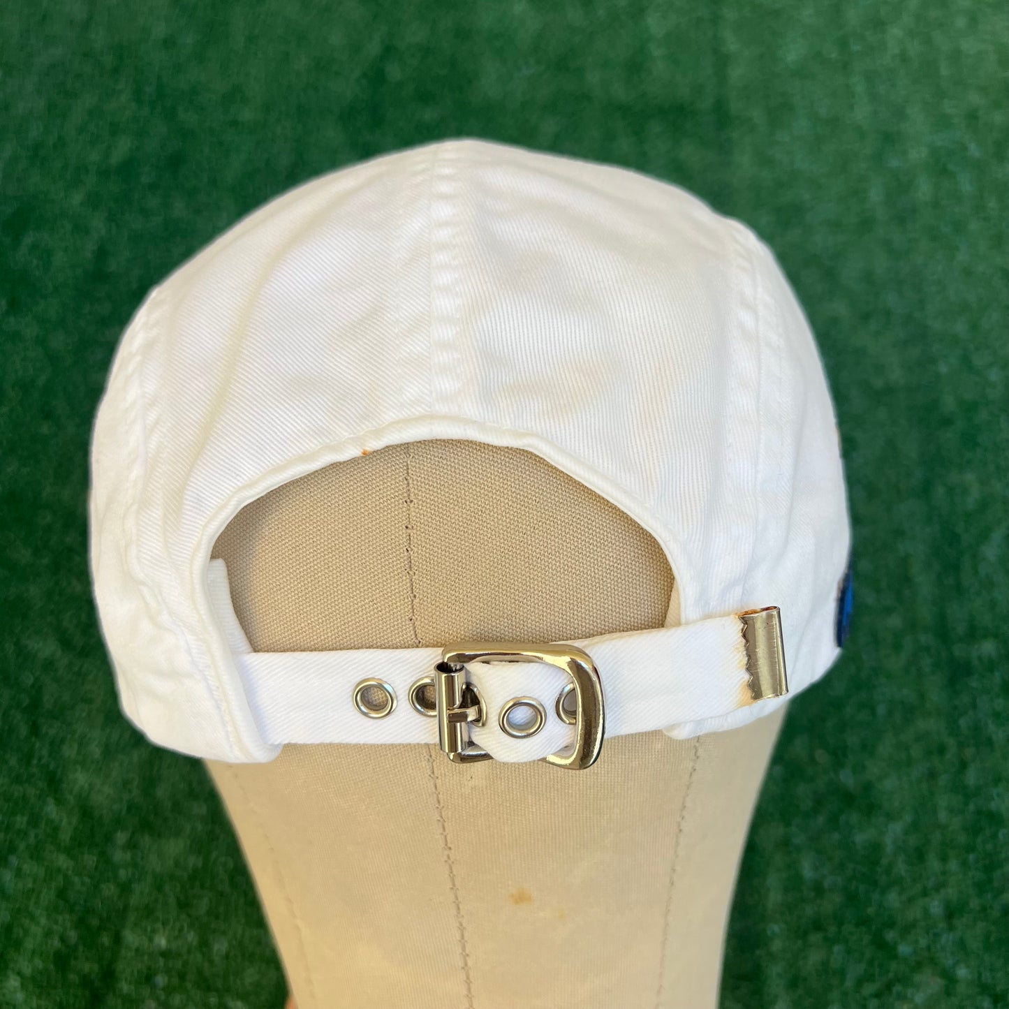 Vintage 90s Polo Ralph Lauren Polo Sport White 5 Panel Strapback Hat Cap USA