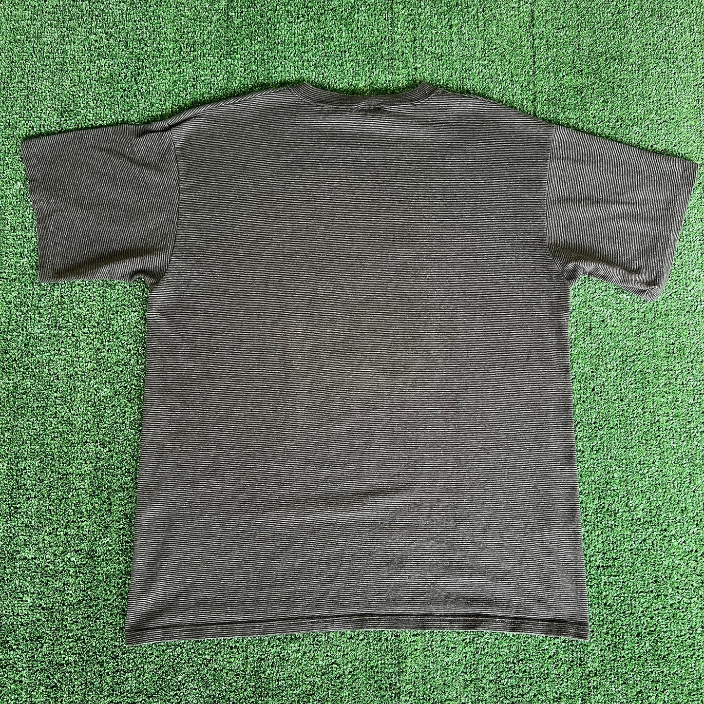 90s University of Cental Florida UCF Knights Black Gray Striped T-Shirt - XL