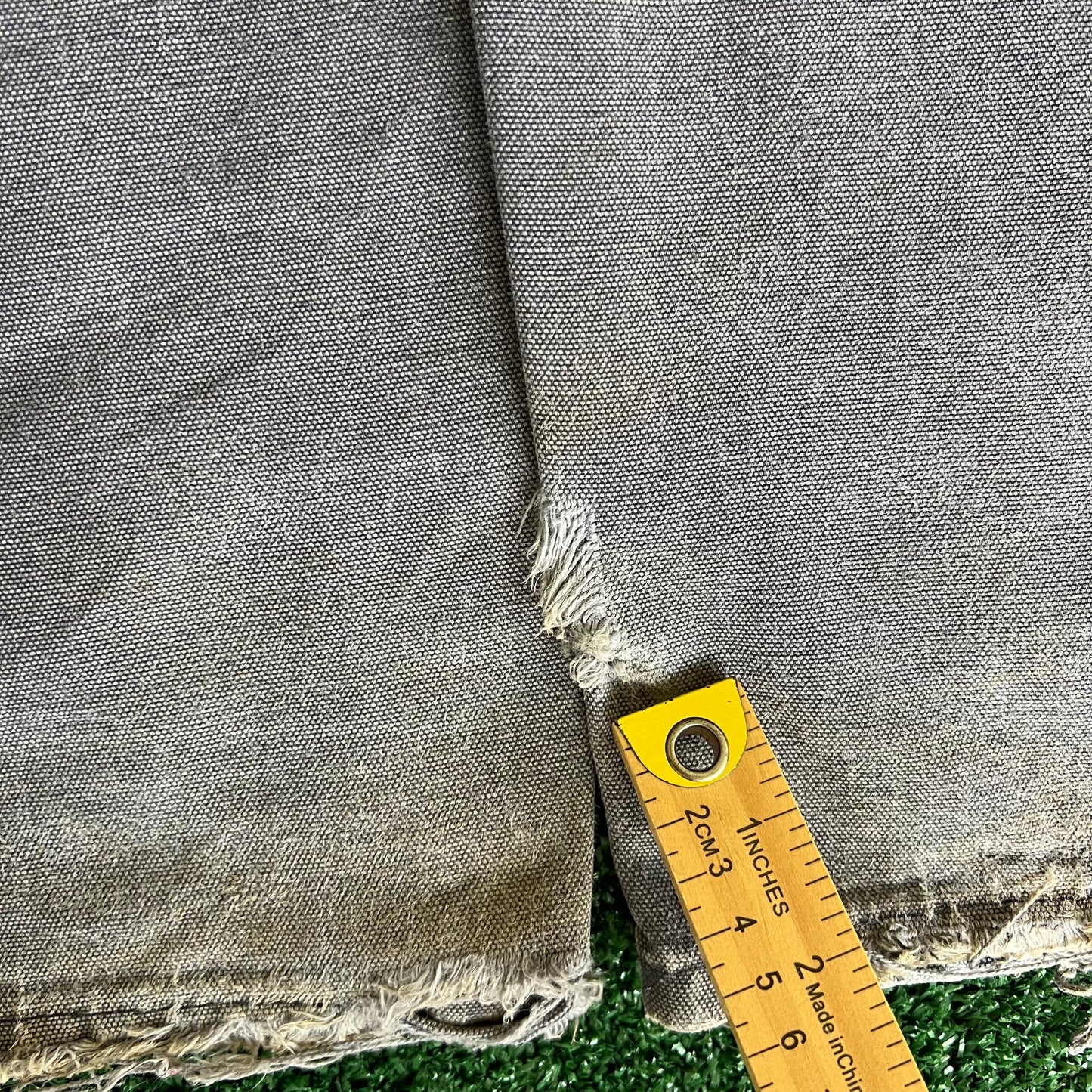 Y2K Carhartt B11 PTB Faded Gray Baggy Carpenter Canvas Pants - 33x29 18" Openings