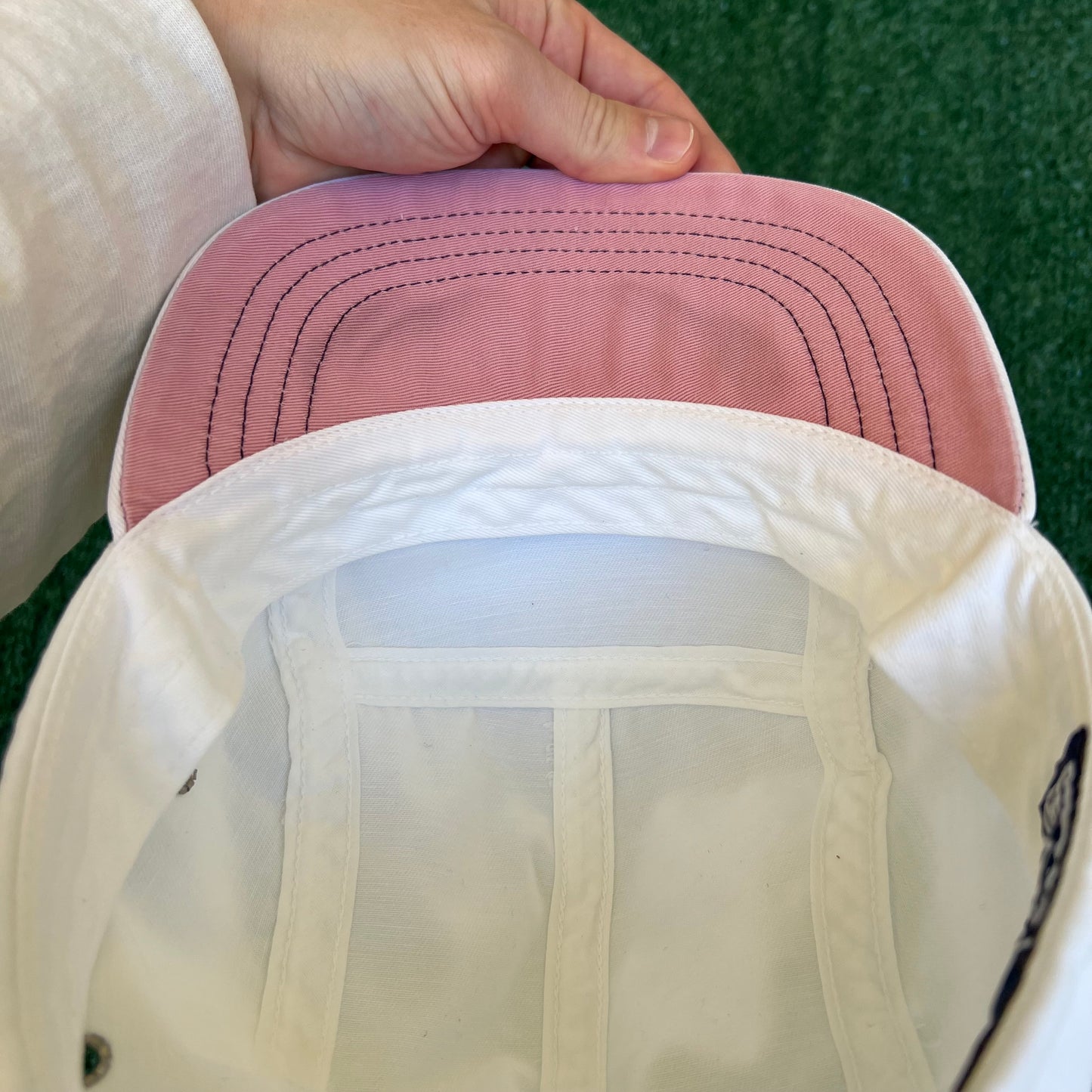Vintage 90s Polo Ralph Lauren Polo Sport White 5 Panel Strapback Hat Cap USA