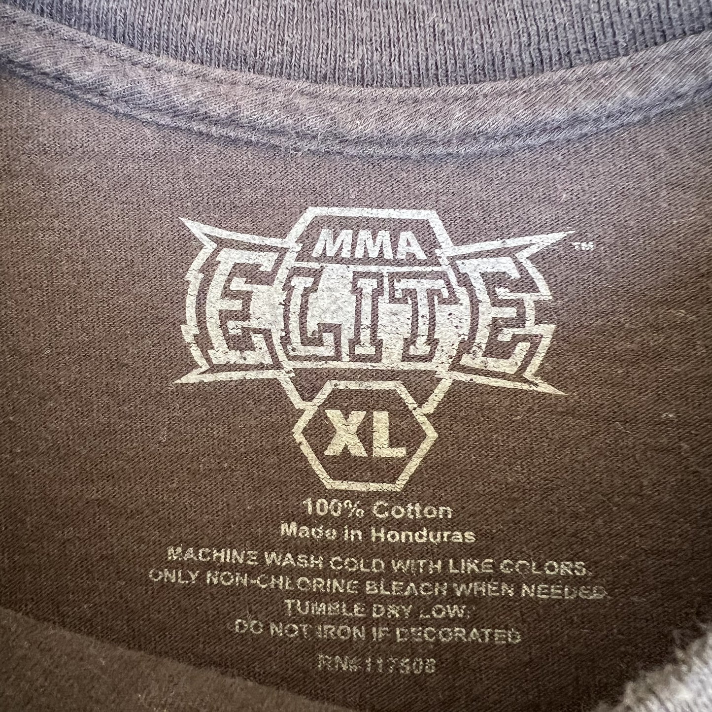 Vintage Y2K Men's MMA Elite Tribal Eyes Faded Black T-Shirt XL Jesse Pinkman