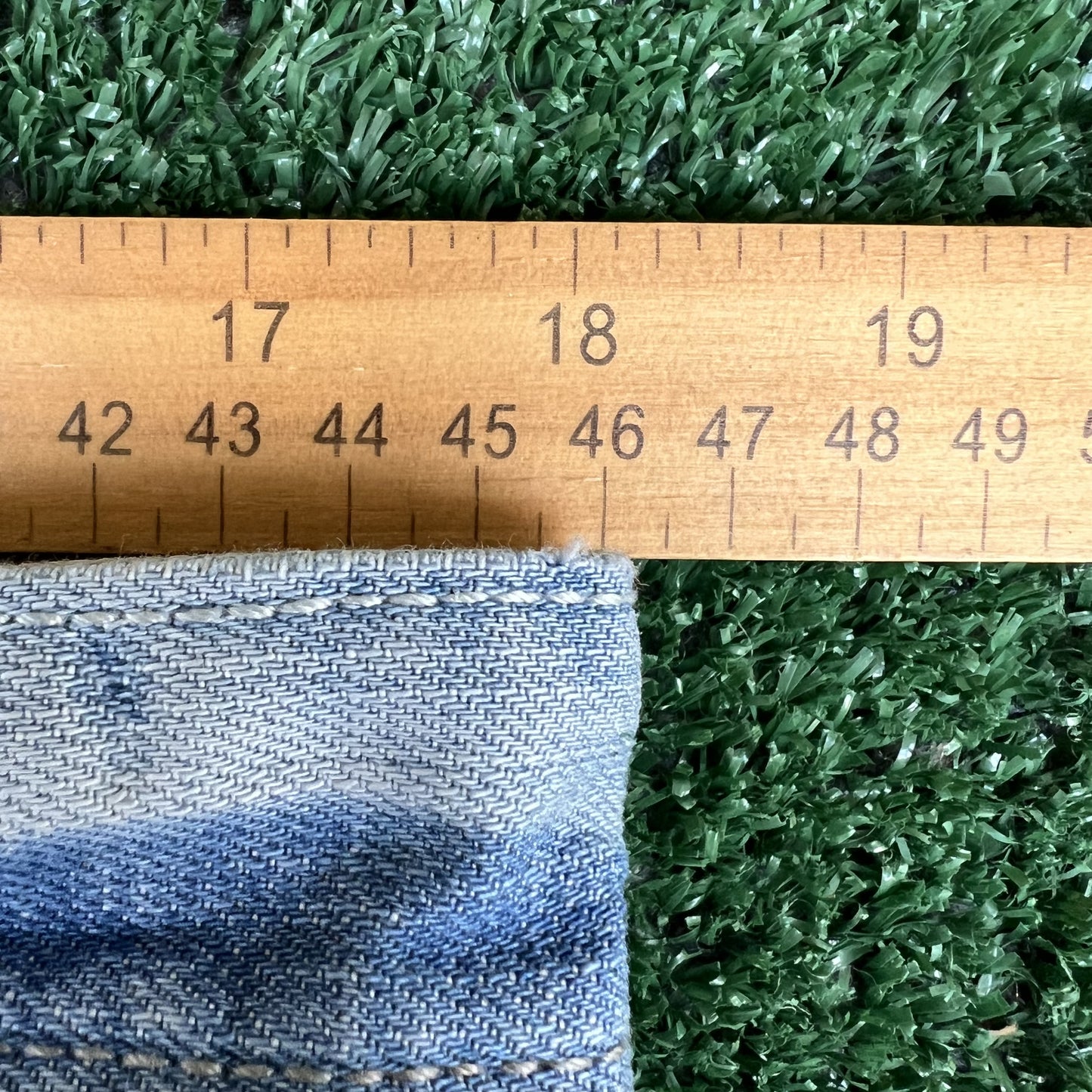 VTG Ecko Unltd. Jeans Mens 36x27" Blue Light Wash Wide-Leg Baggy Flap Pocket Y2K