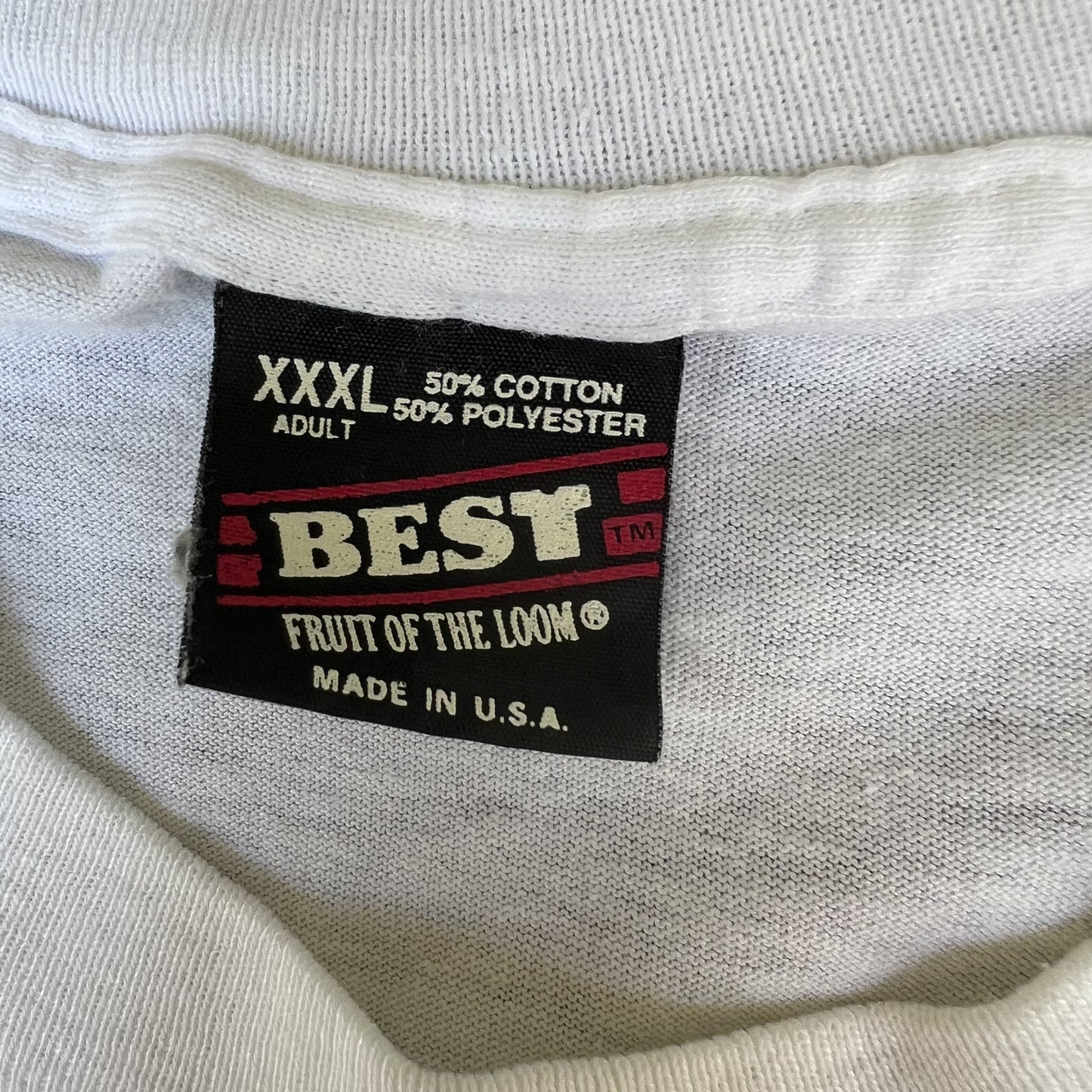 VTG "I Don't Dial 911" T-Shirt Mens 3XL White Gun Single Stitch Boxy 27x31" 90s
