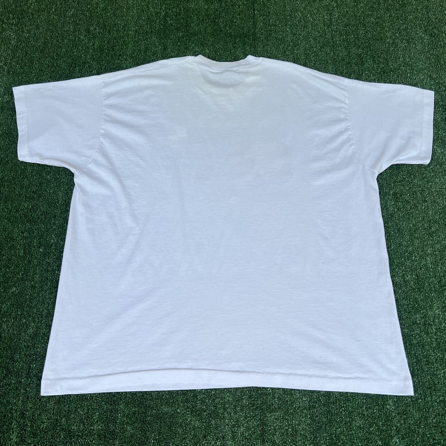 VTG "I Don't Dial 911" T-Shirt Mens 3XL White Gun Single Stitch Boxy 27x31" 90s