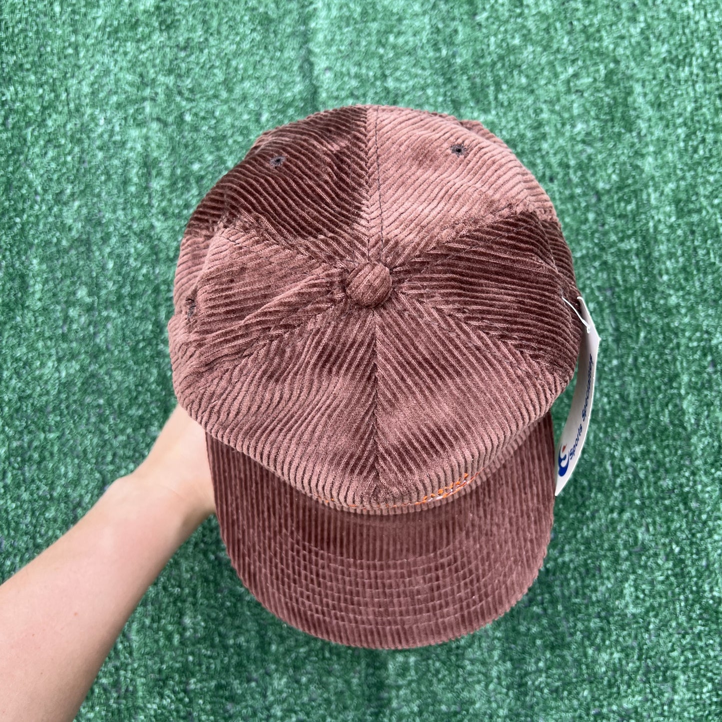 VTG NWT Sports Specialties Cleveland Browns NFL Corduroy Zipback Hat Script 90s