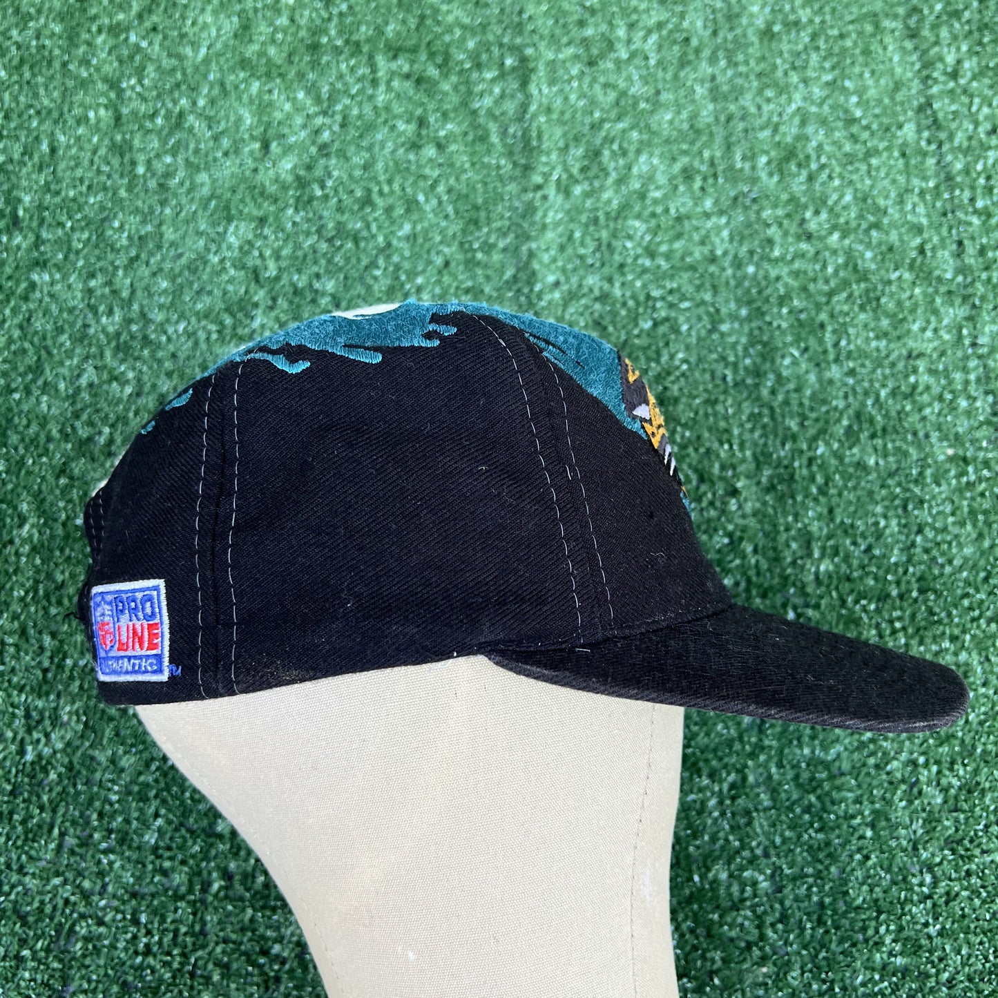 VTG Logo Athletic Hat Adult Blue Jacksonville Jaguars NFL Splash Snapback 90s
