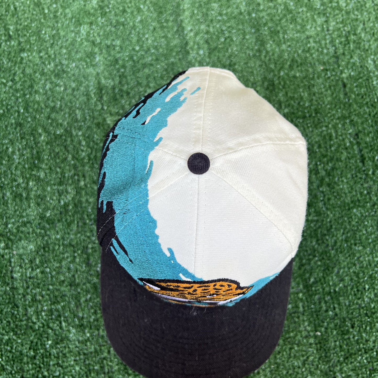 VTG Logo Athletic Hat Adult Blue Jacksonville Jaguars NFL Splash Snapback 90s
