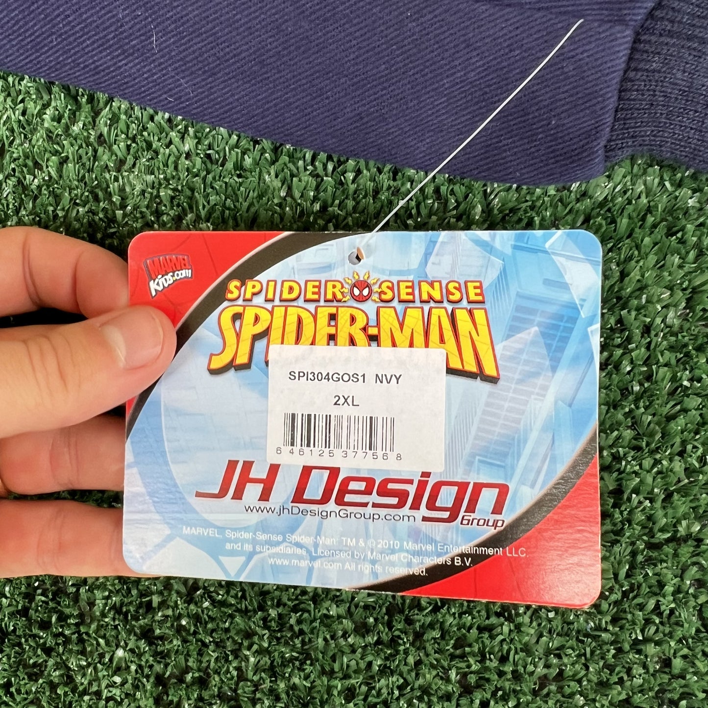 NWT Vintage JH Design Spider-Man Racing Jacket – Youth 2XL (Fits Men’s Small, Blue)