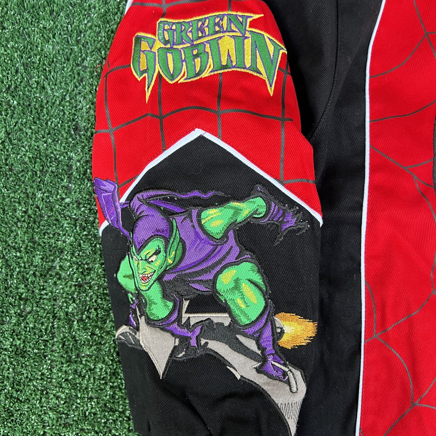 NWT Vintage JH Design Spider-Man Racing Jacket – Youth 2XL (Fits Men’s Small)