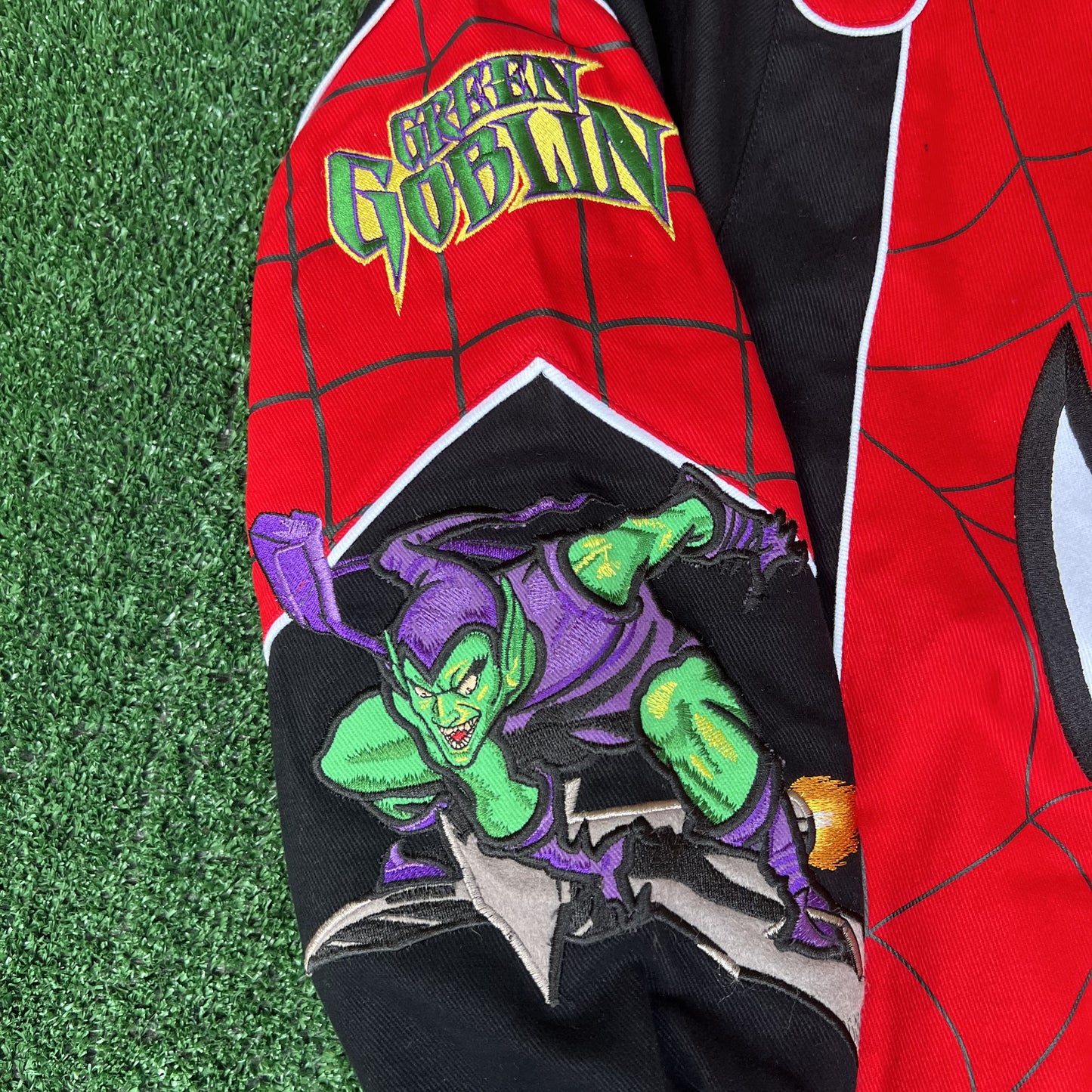 NWT Vintage JH Design Spider-Man Racing Jacket – Youth 2XL (Fits Men’s Small)