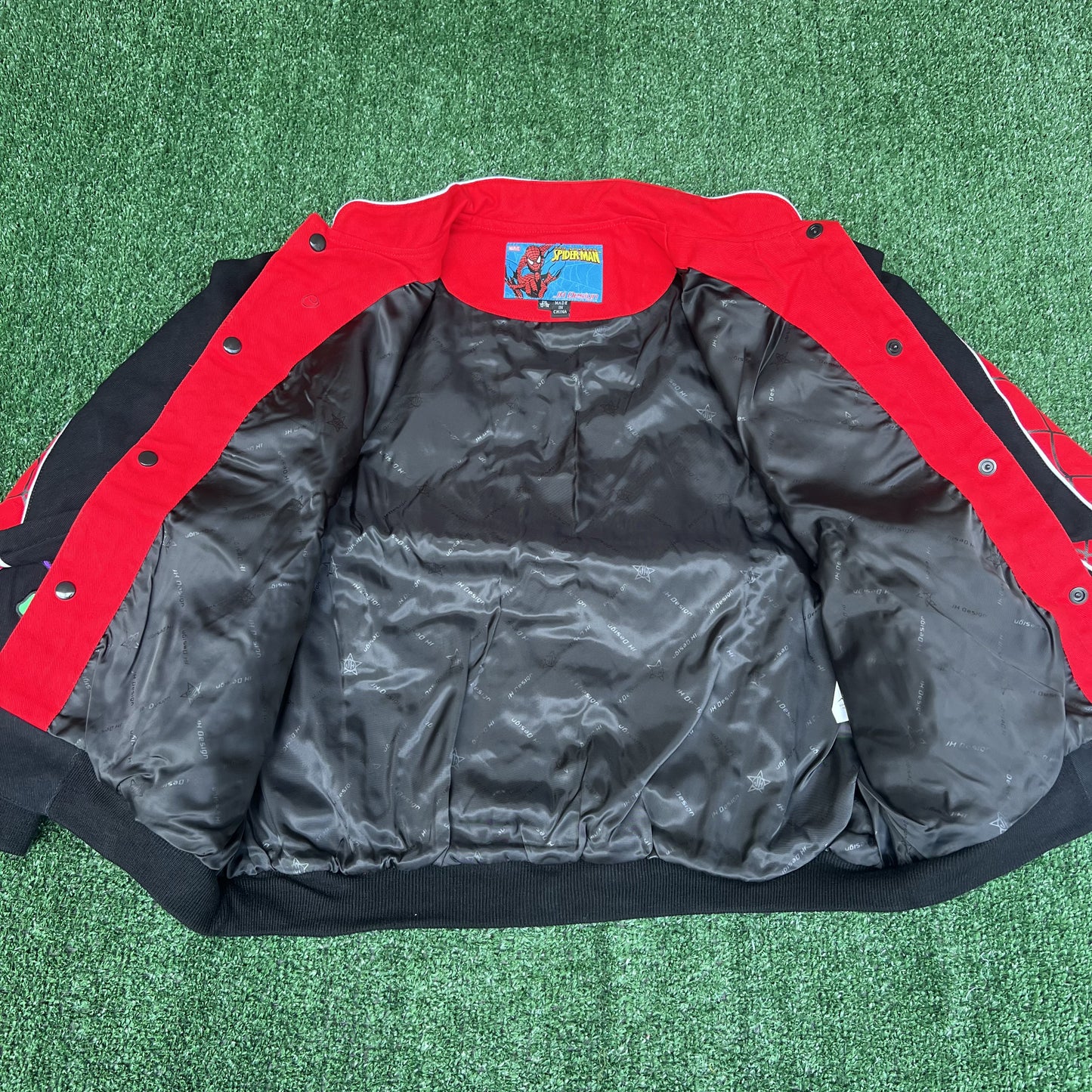 NWT Vintage JH Design Spider-Man Racing Jacket – Youth 2XL (Fits Men’s Small)