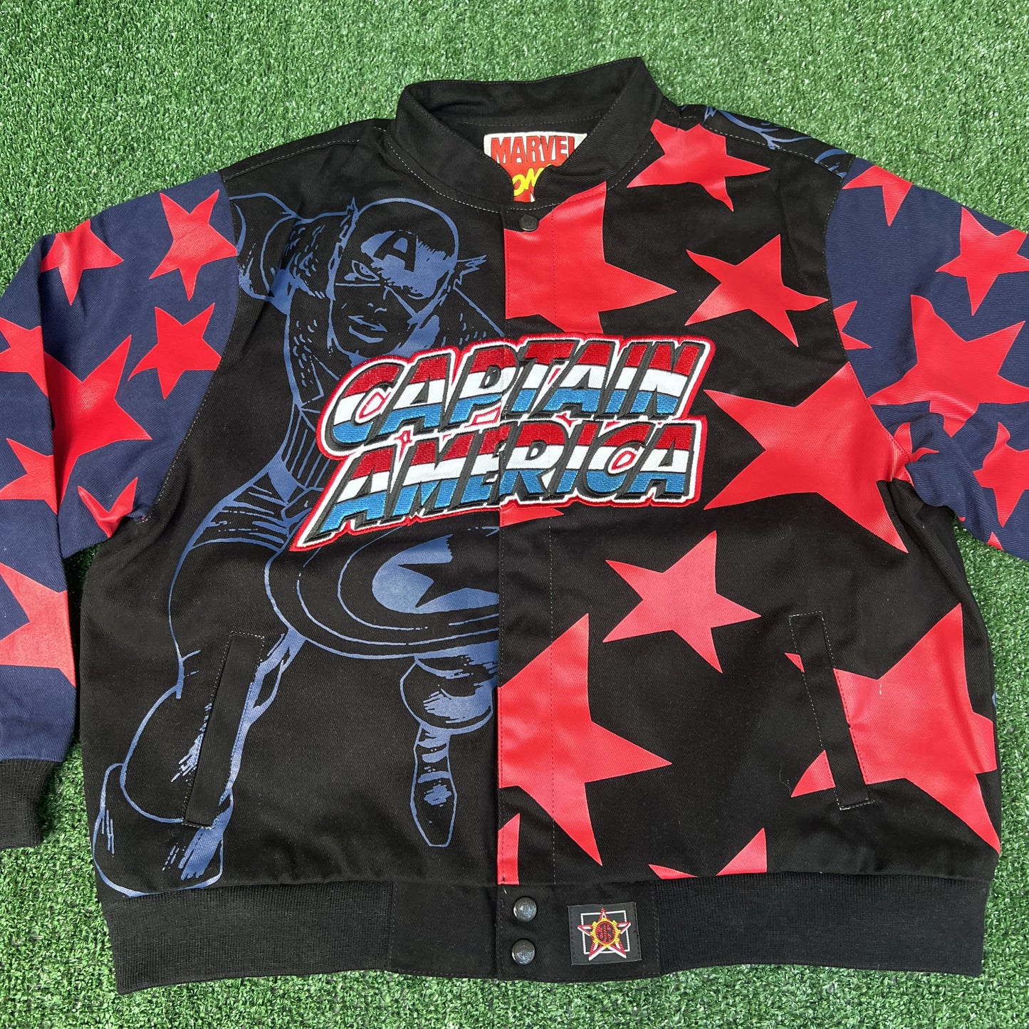 NWT Vintage JH Design Captain America Racing Jacket – Youth 2XL (Fits Men’s Small, Boxy Fit)