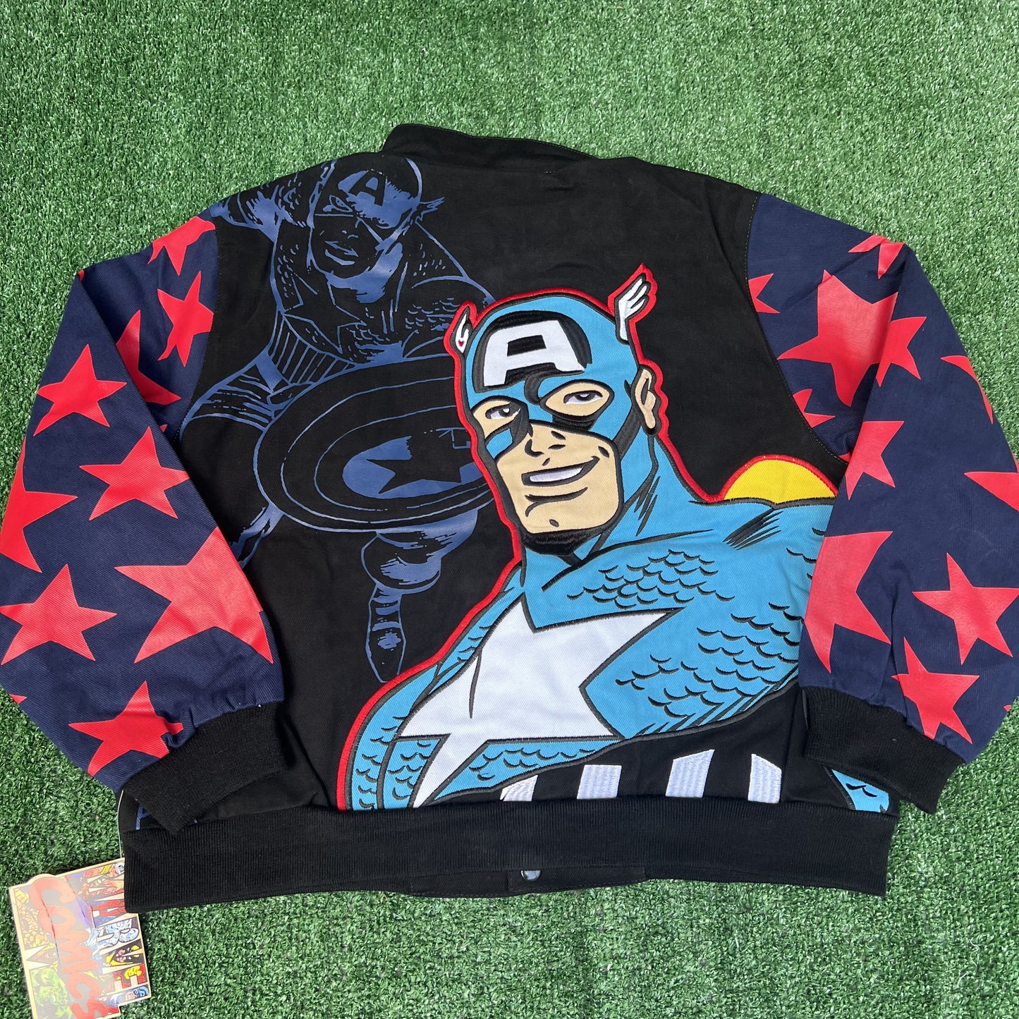 NWT Vintage JH Design Captain America Racing Jacket – Youth 2XL (Fits Men’s Small, Boxy Fit)