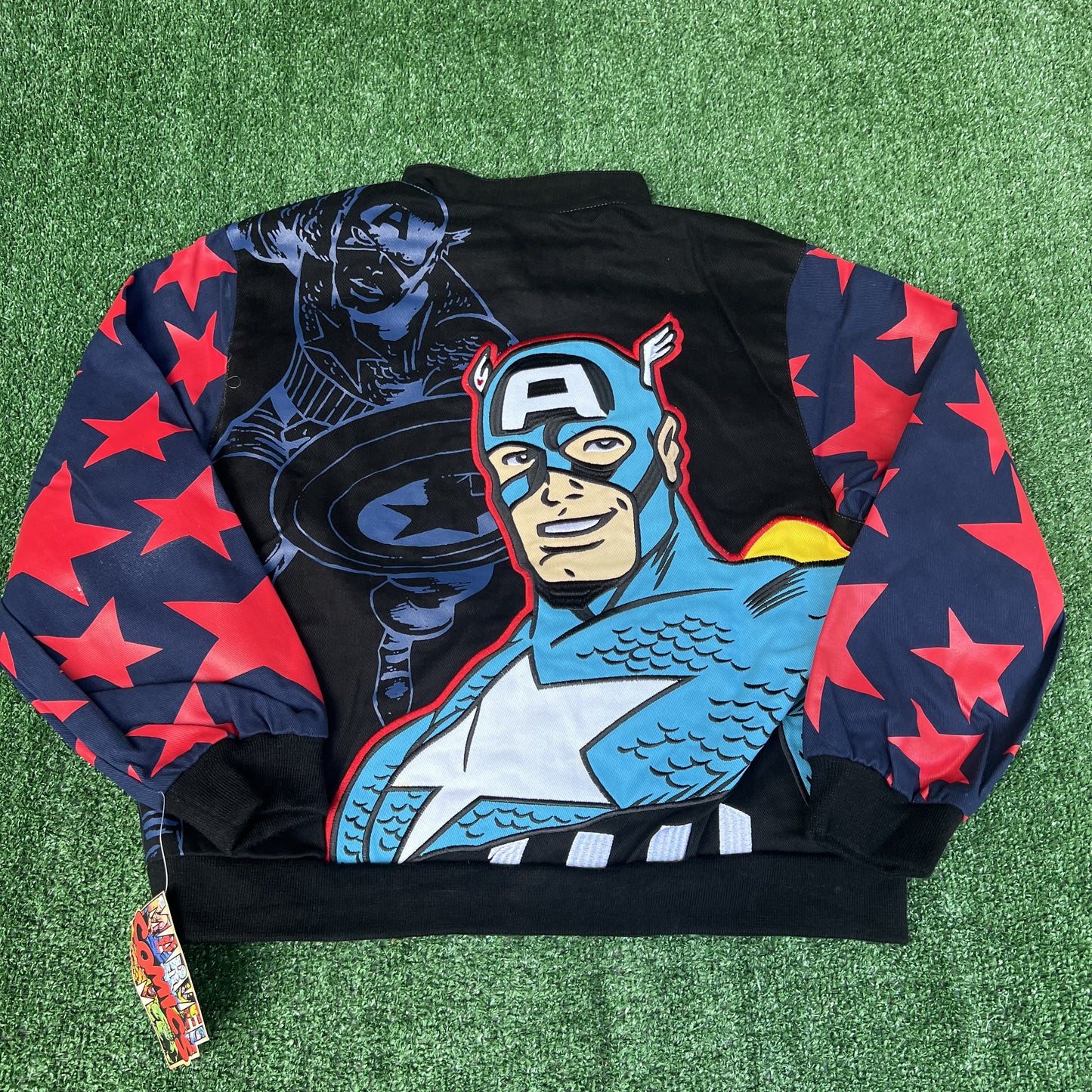 NWT Vintage JH Design Captain America Racing Jacket – Youth 2XL (Fits Men’s Small, Boxy Fit)