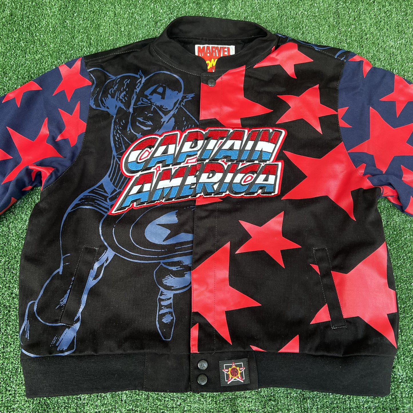 NWT Vintage JH Design Captain America Racing Jacket – Youth 2XL (Fits Men’s Small, Boxy Fit)