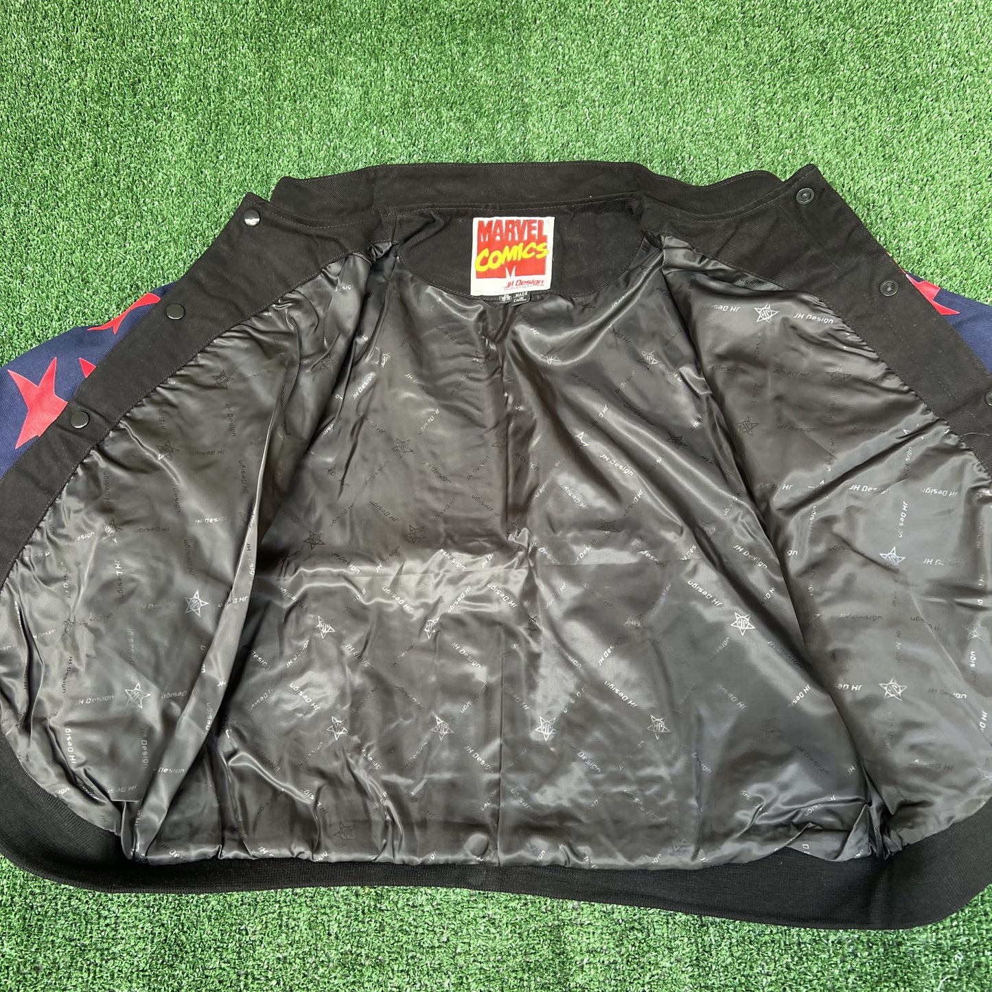 NWT Vintage JH Design Captain America Racing Jacket – Youth 2XL (Fits Men’s Small, Boxy Fit)