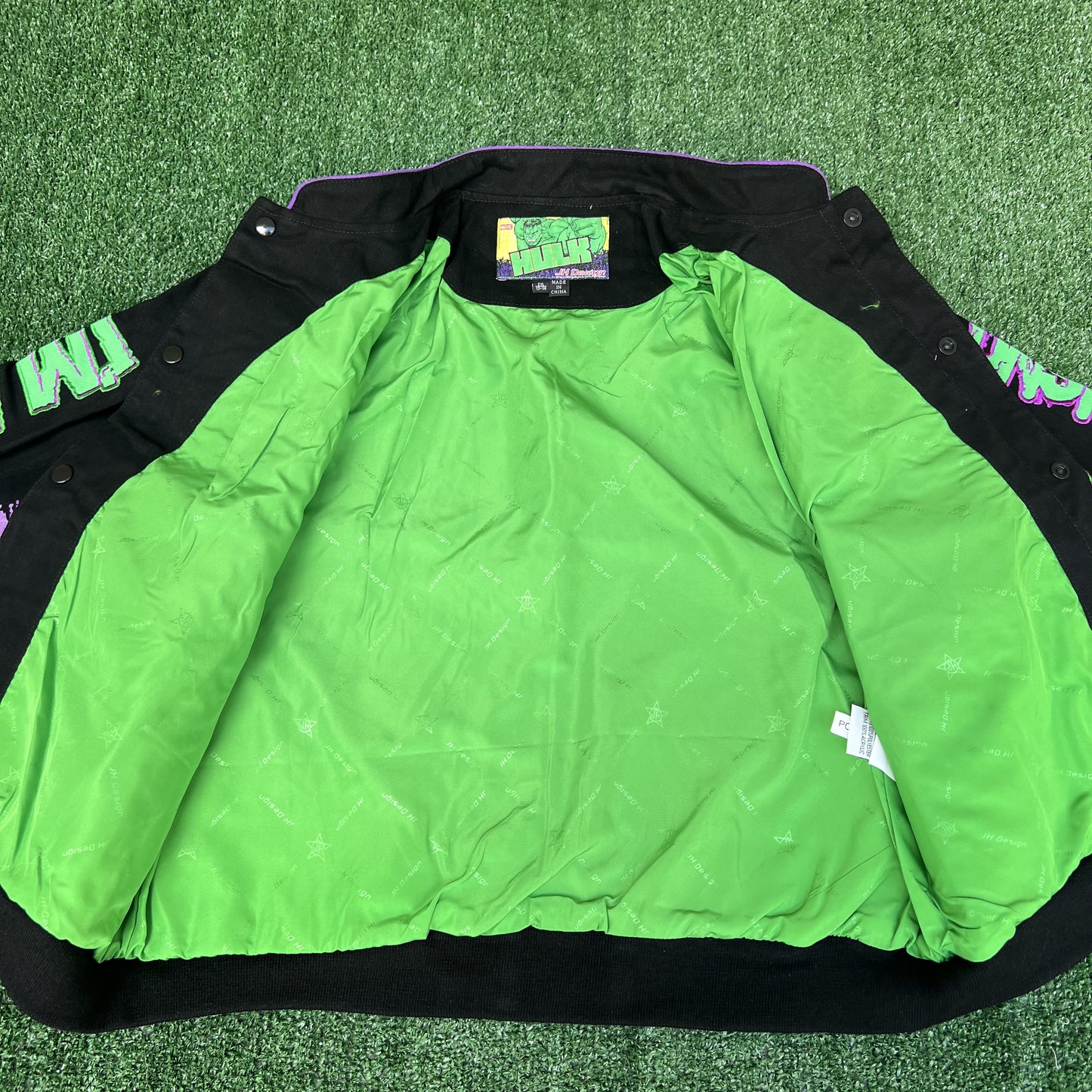 NWT VTG JH Design Hulk Jacket Youth 2XL – Black Men’s S Crop Boxy Racing Marvel