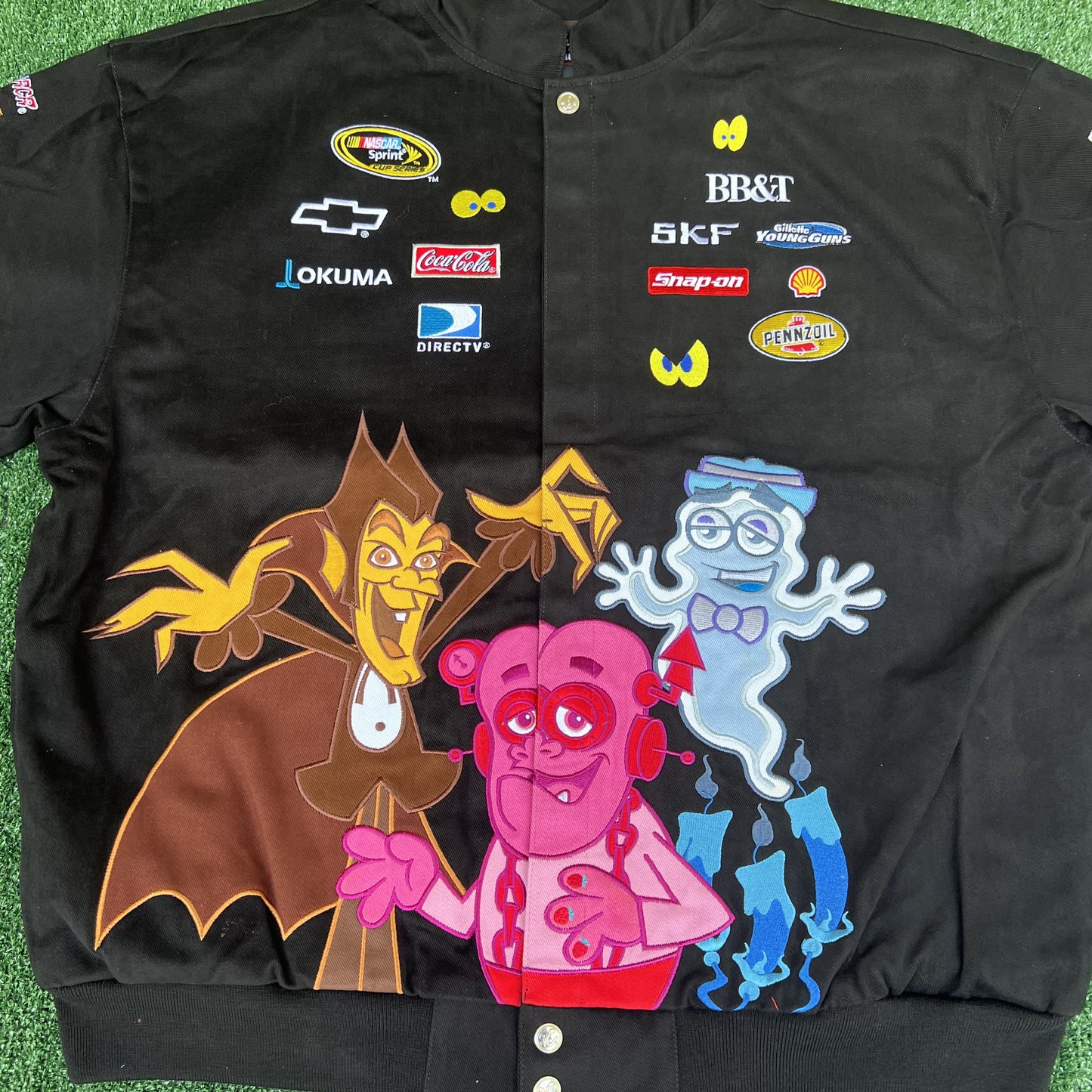 NWT VTG NASCAR Monsters Cereal Jacket Men’s 3XL – Count Chocula, Boo Berry, Franken Berry
