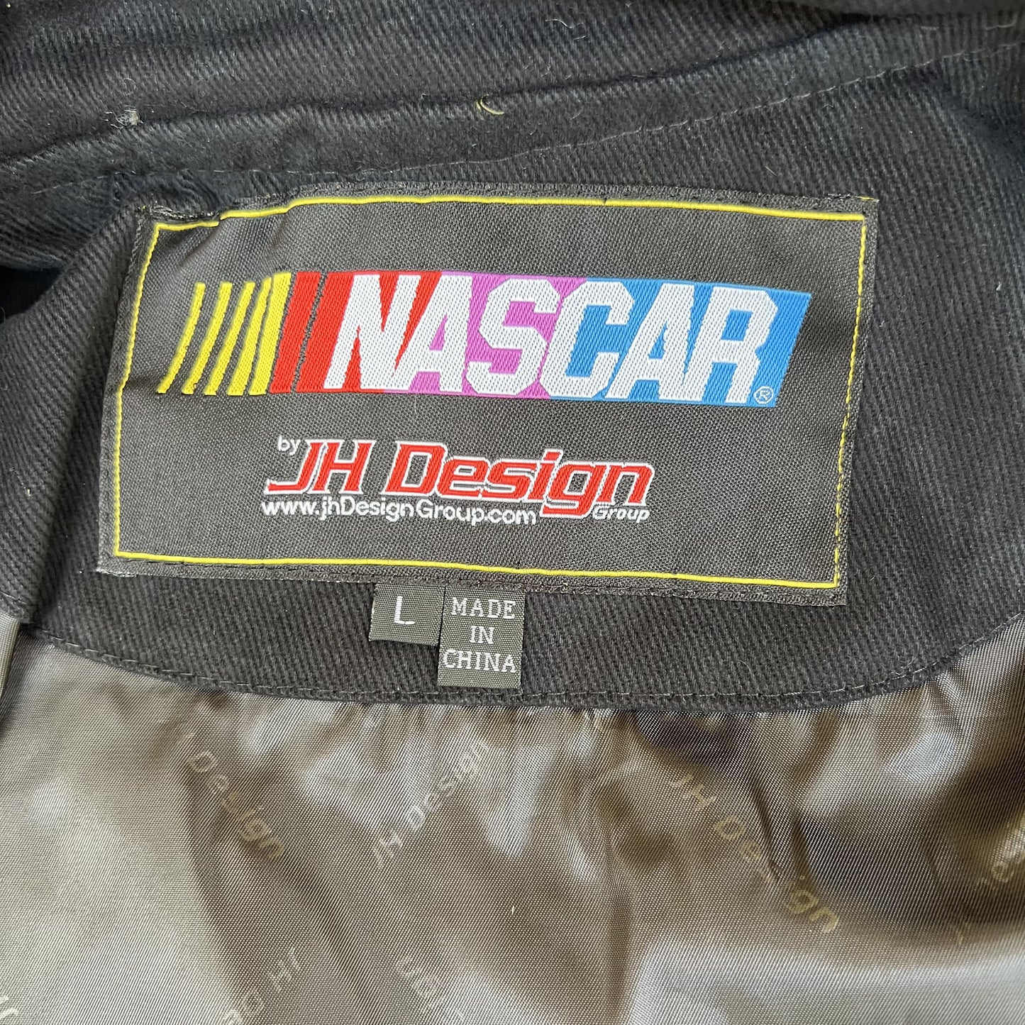 NWT VTG JH Designs Bass Pro Shops NASCAR Jacket Men’s Large – Tony Stewart #14 Black Racing