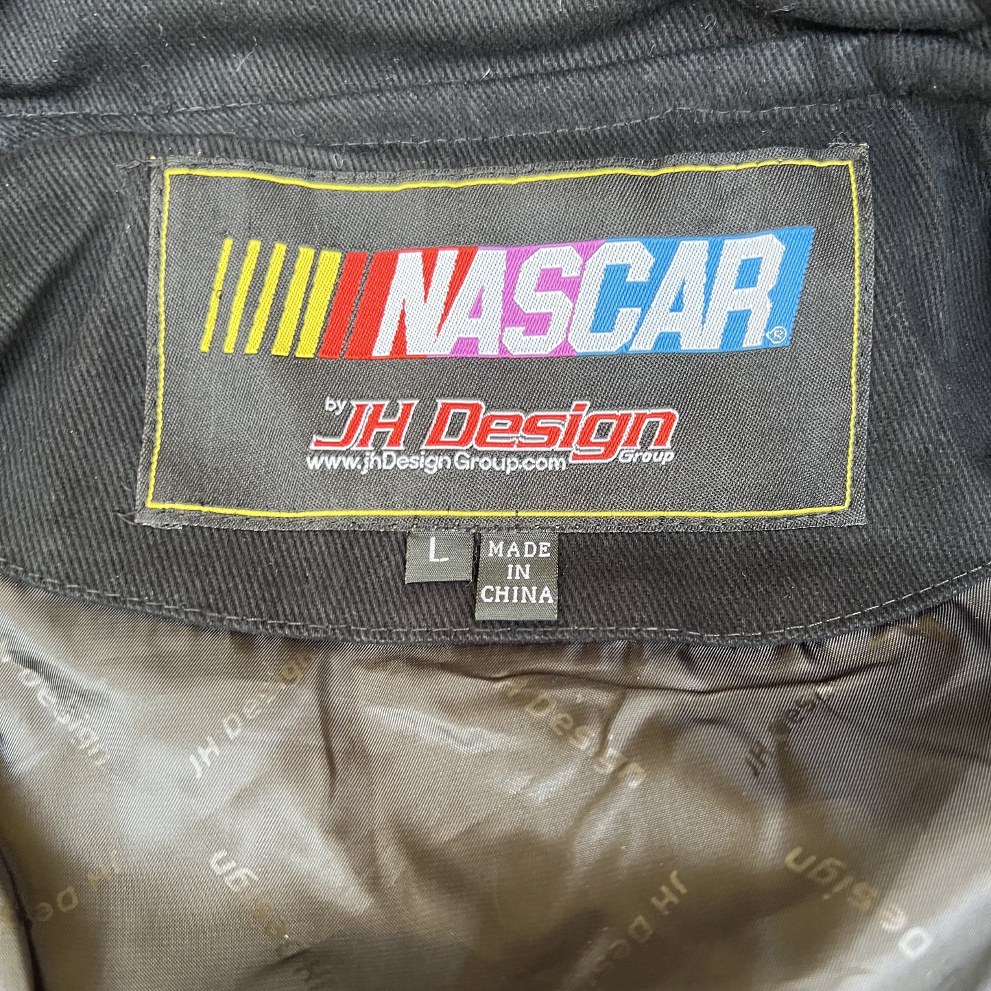 NWT VTG JH Designs Bass Pro Shops NASCAR Jacket Men’s Large – Tony Stewart #14 Black Racing