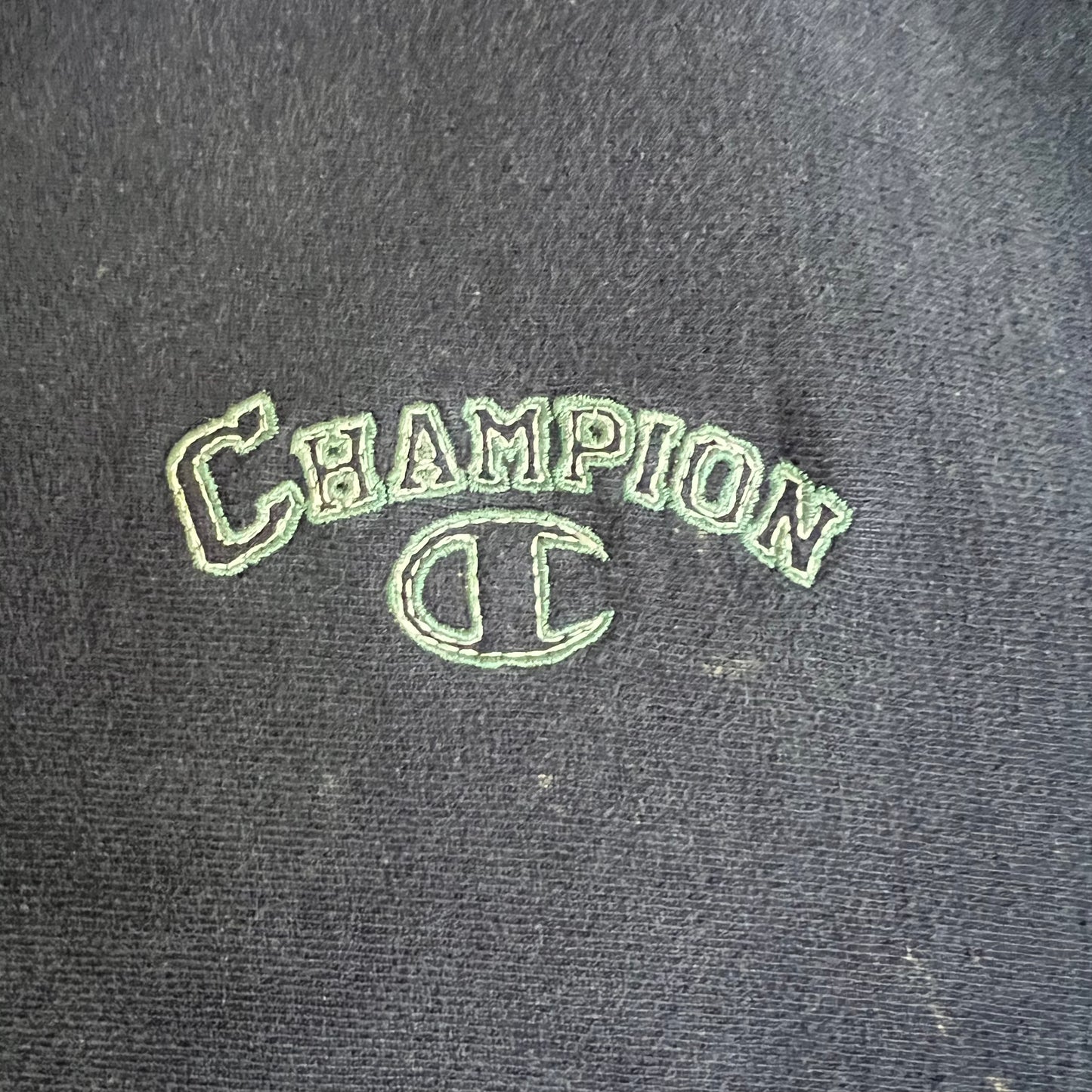 VTG 90s Champion Reverse Weave Navy Blue Green Seattle Crewneck Sweatshirt Large