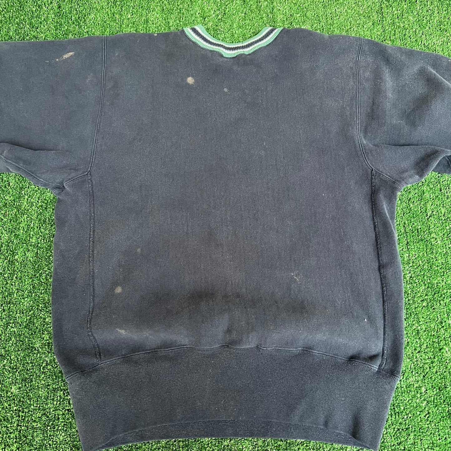 VTG 90s Champion Reverse Weave Navy Blue Green Seattle Crewneck Sweatshirt Large