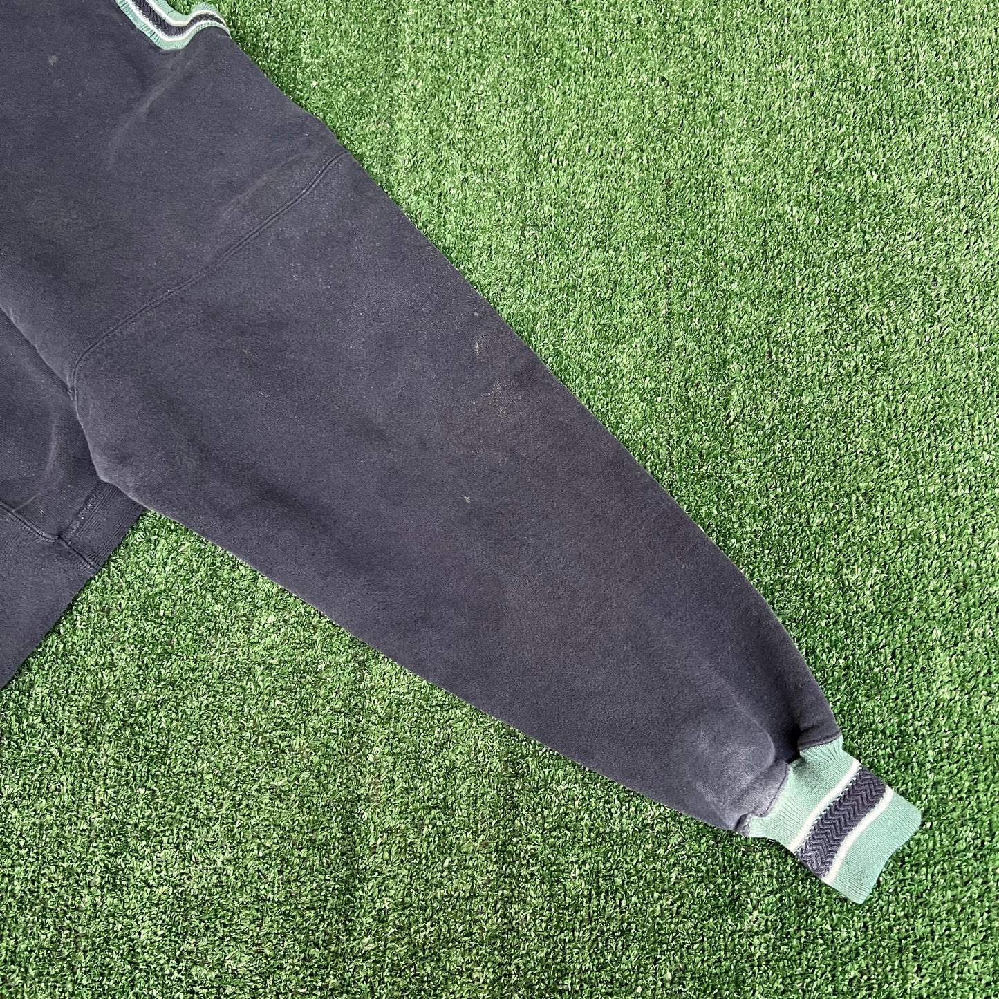 VTG 90s Champion Reverse Weave Navy Blue Green Seattle Crewneck Sweatshirt Large