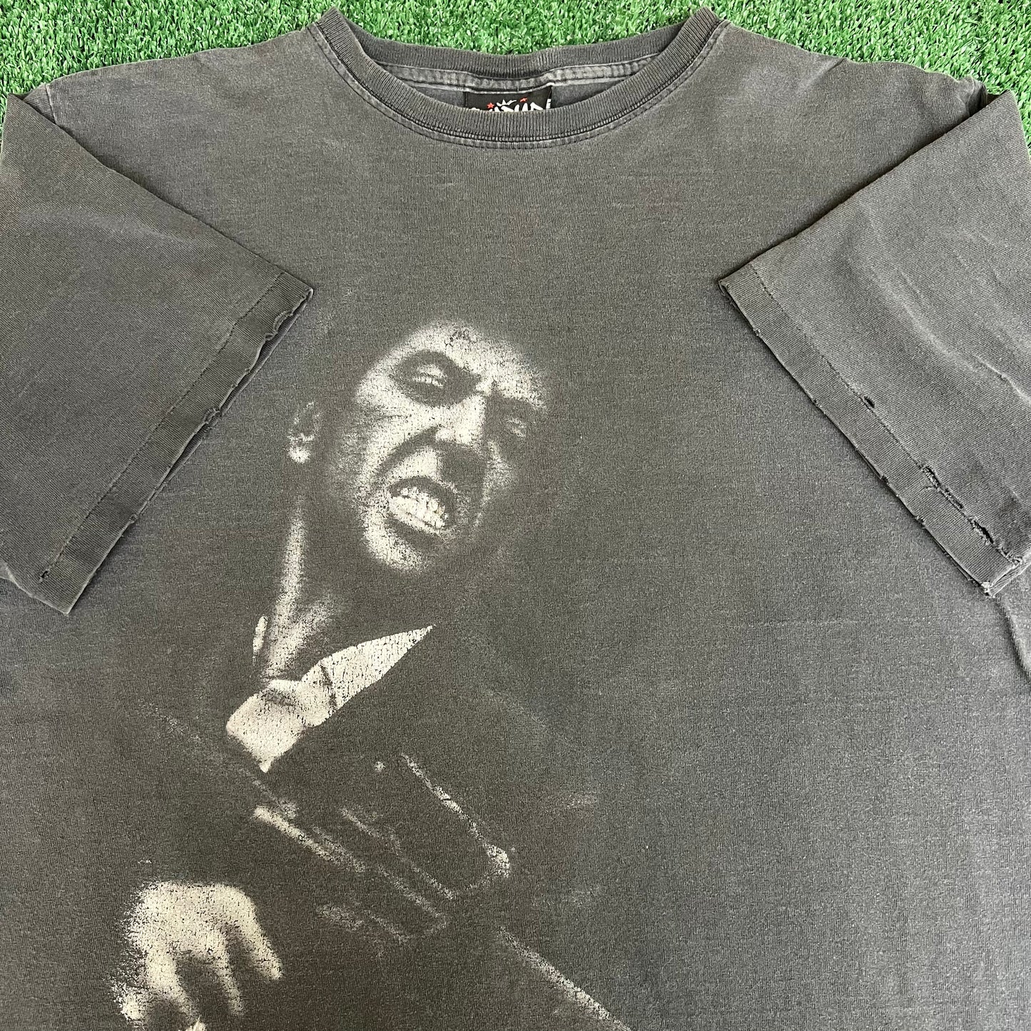 VTG 90s Men's Scarface Smokey Faded Black Single Stitch Distressed T-Shirt Large