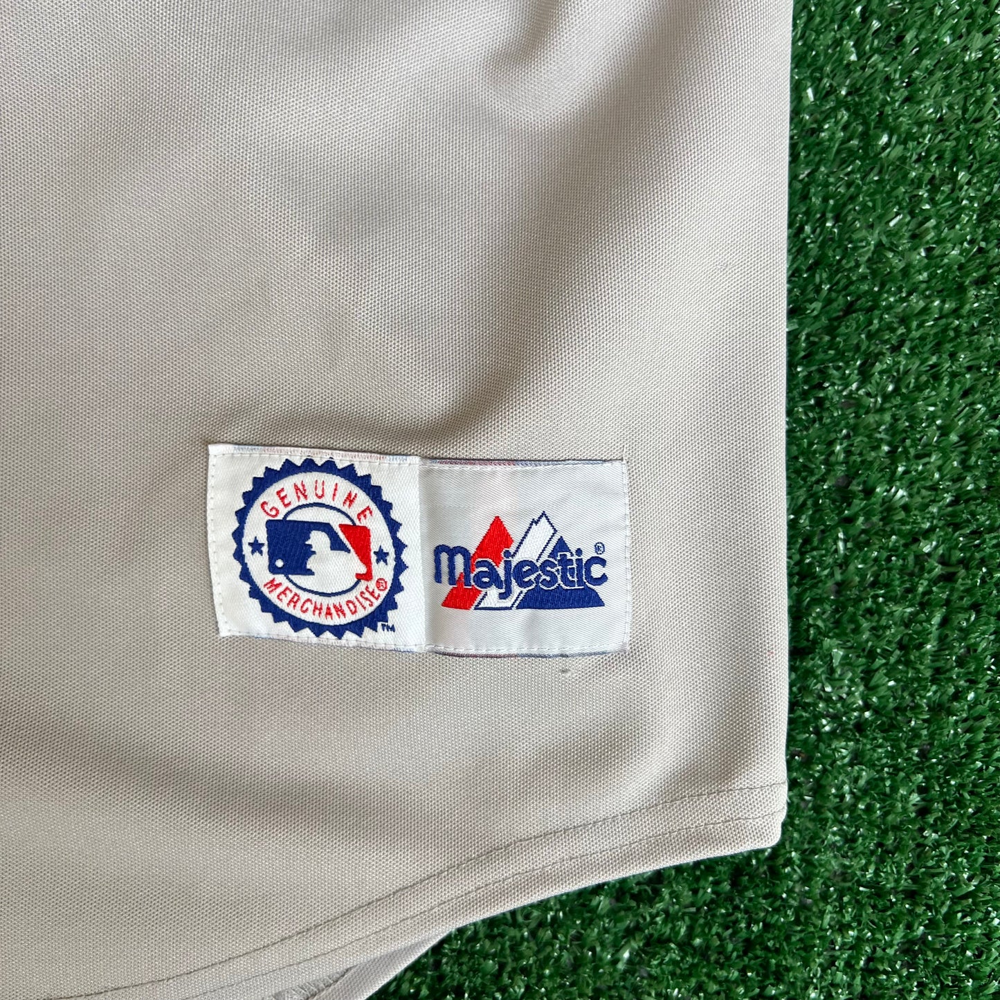 Vintage Y2K Men's MLB Chicago Cubs Gray Spellout Arc Blank Jersey Large Korea