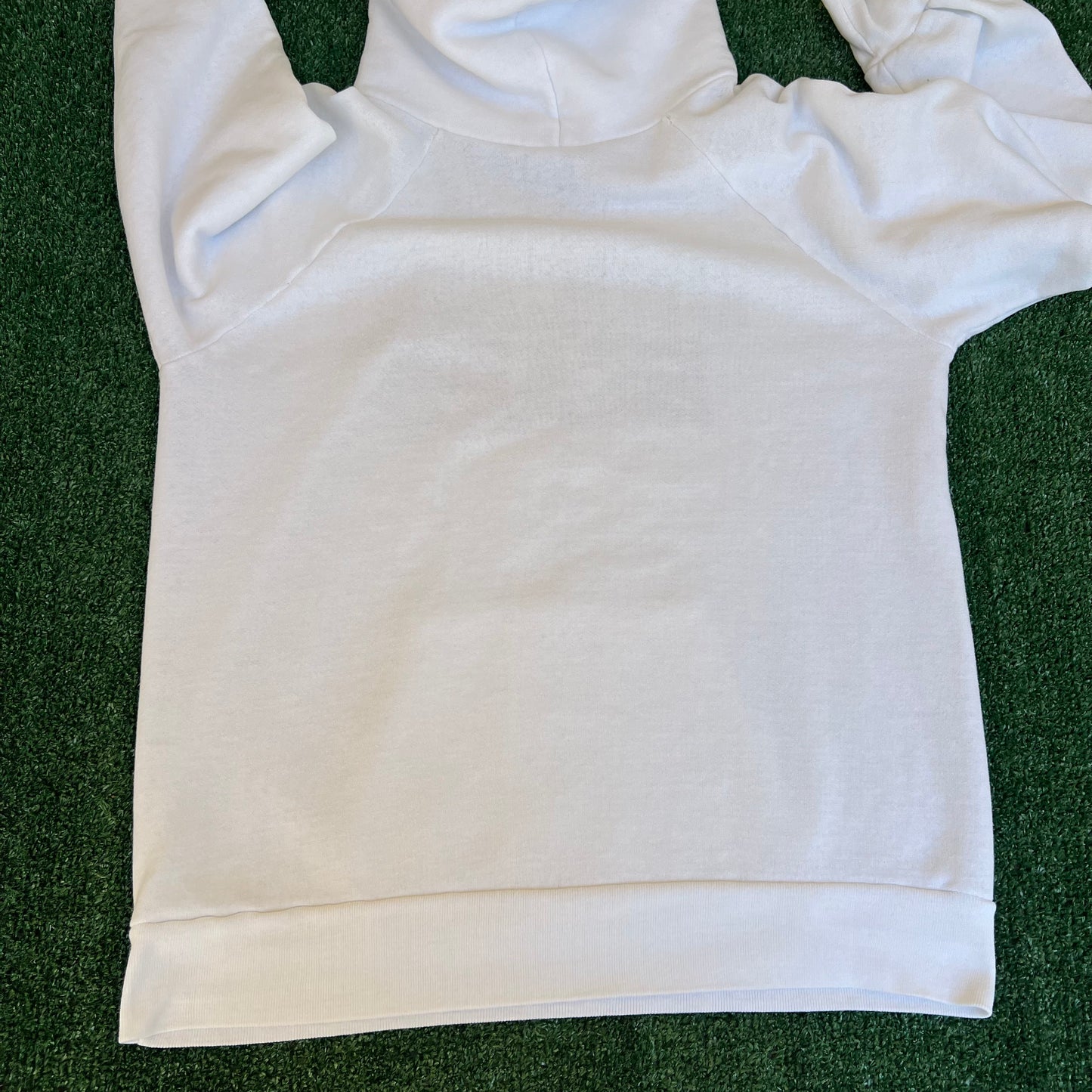 Vintage 80s Men's Champion NFL Chicago Bears White Raglan Cut Hoodie XL USA Made