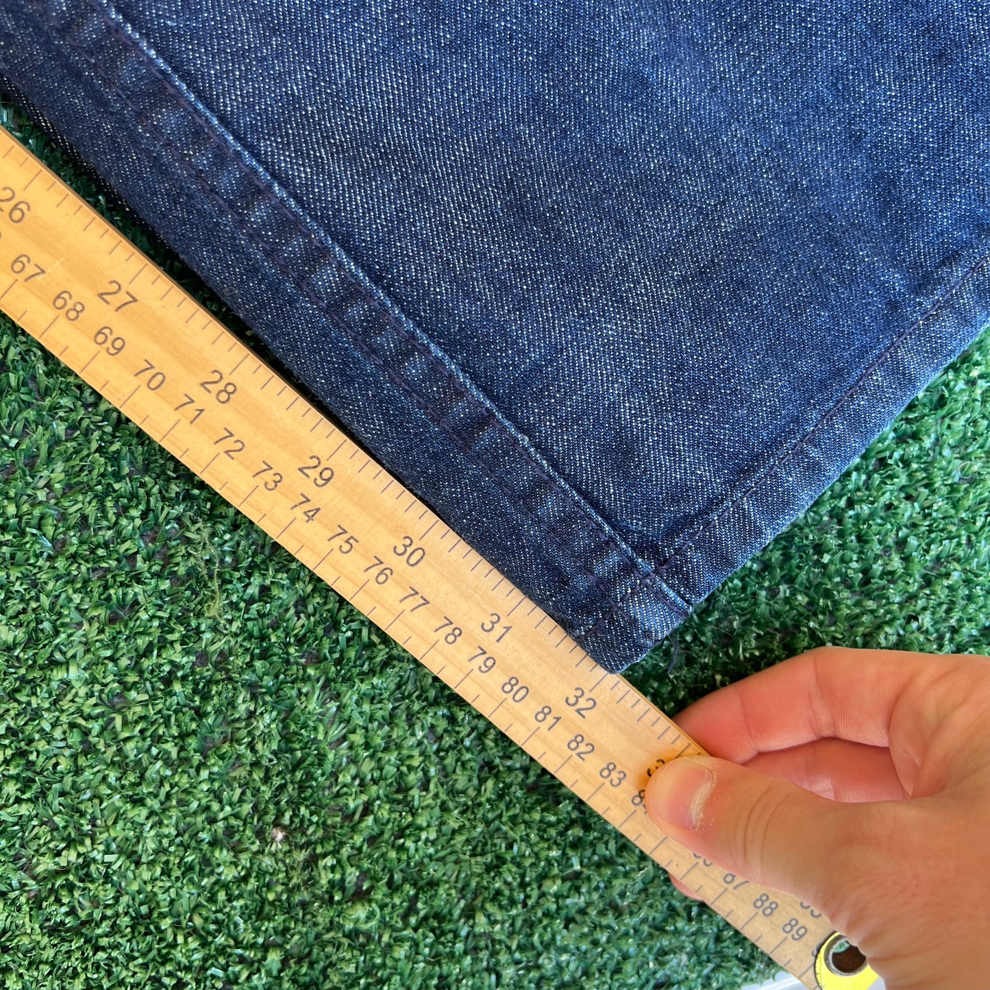 Vintage Y2K Men's LRG Indigo Blue Embroidered Jeans Relaxed Baggy Straight 38x32