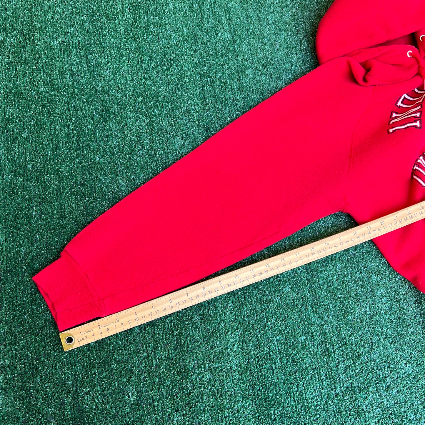 Vintage 70s 80s Men's Indiana Hoosiers IU Raglan Boxy Red Hoodie Large USA