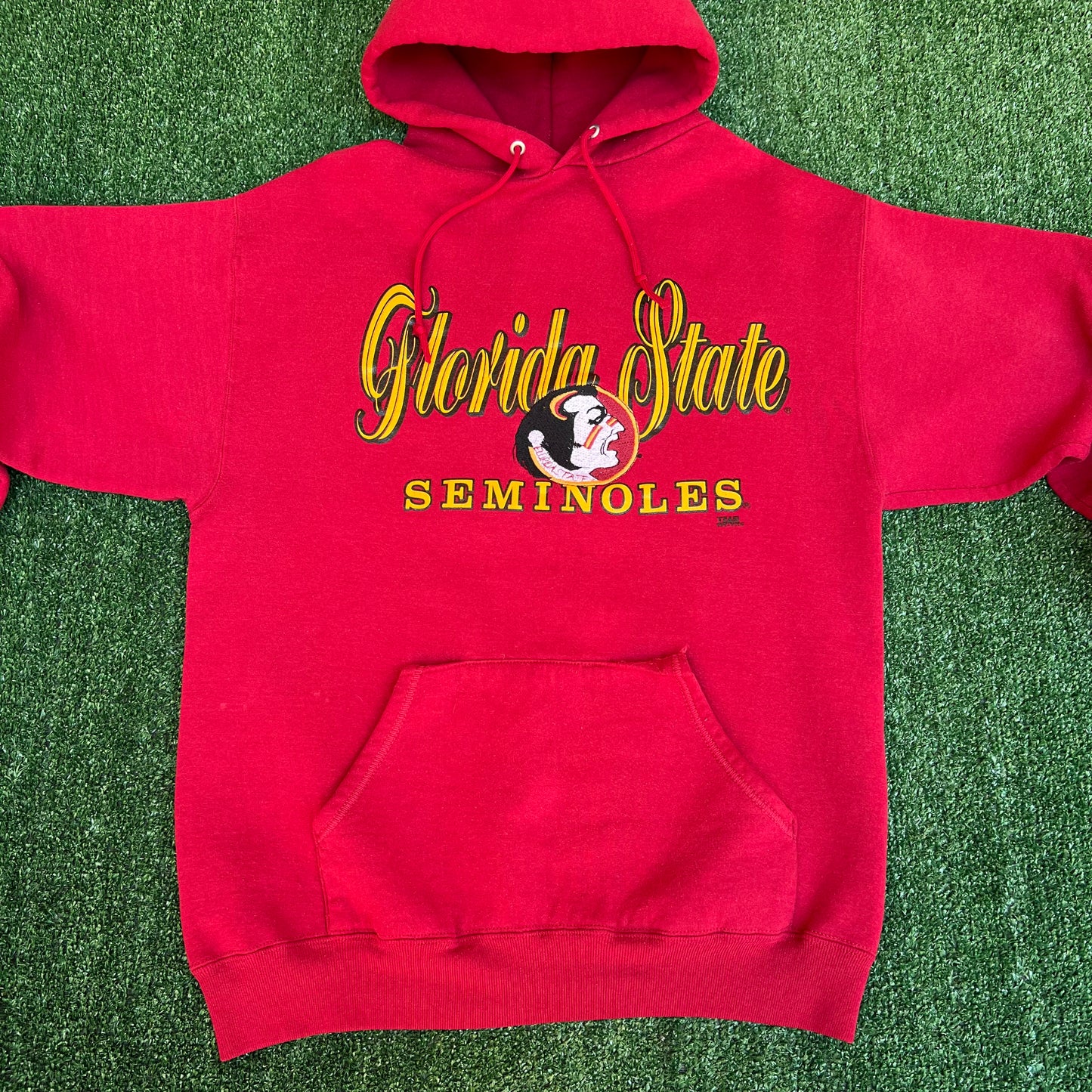 Vintage 90s Men's Florida State Seminoles FSU Embroidered Spellout Hoodie XL USA