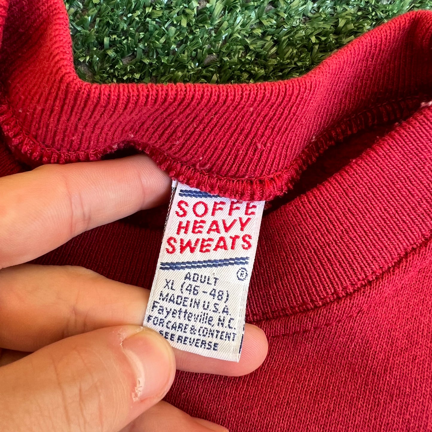 Vintage 90s Men's Soffe Florida State Seminoles FSU Red Crewneck Sweatshirt XL
