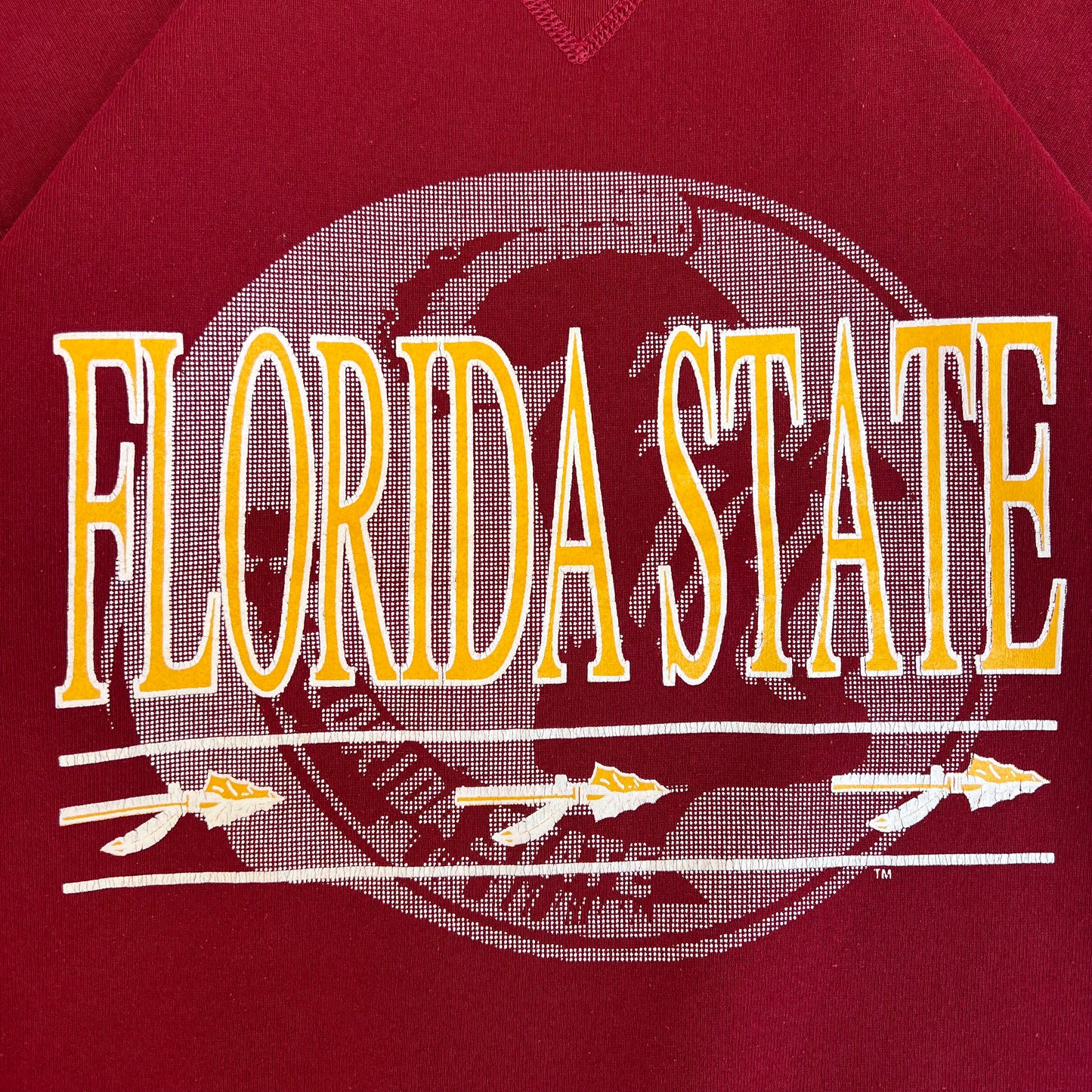 Vintage 90s Men's Russell Athletic Florida State Seminoles FSU Red Sweatshirt XL