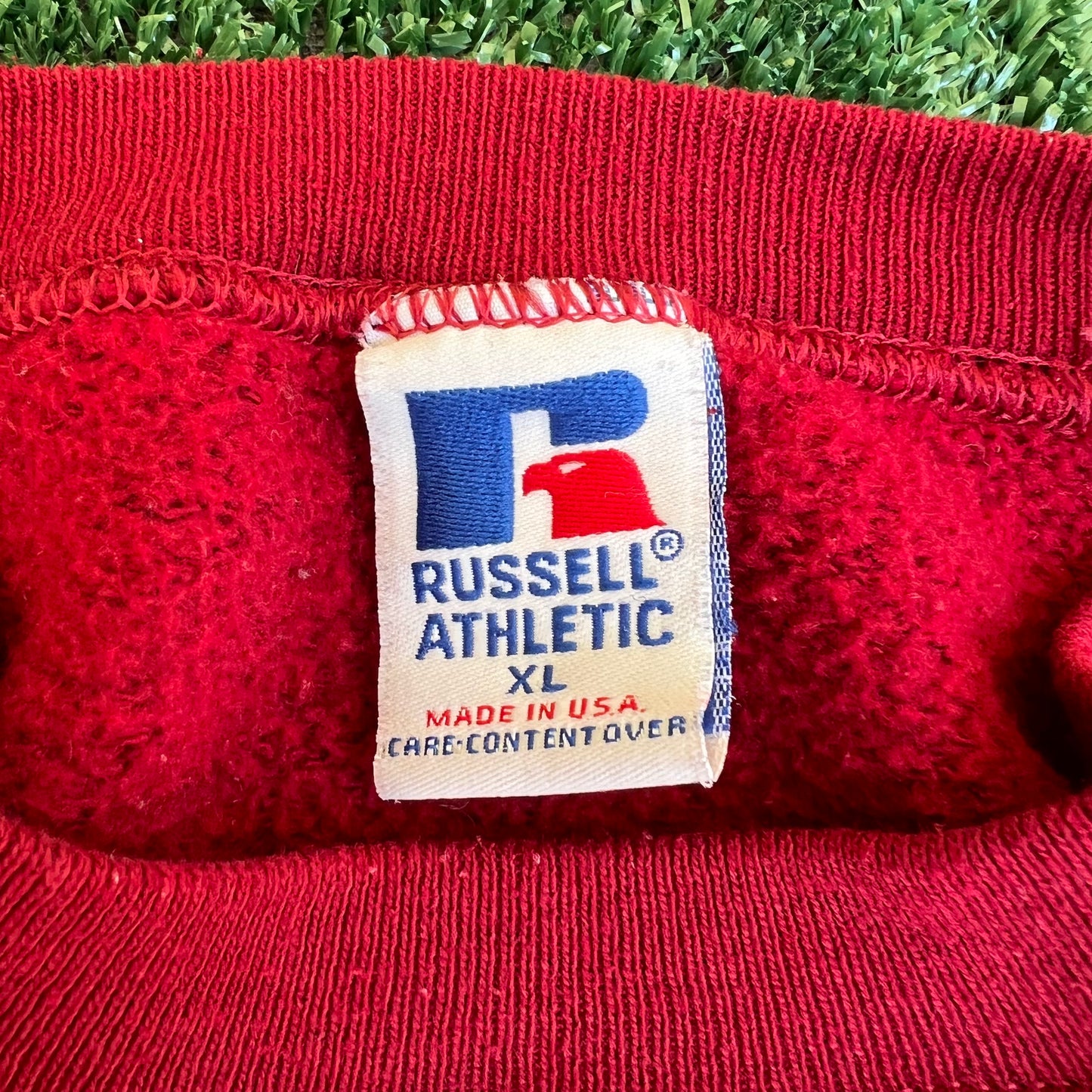 Vintage 90s Men's Russell Athletic Florida State Seminoles FSU Red Sweatshirt XL