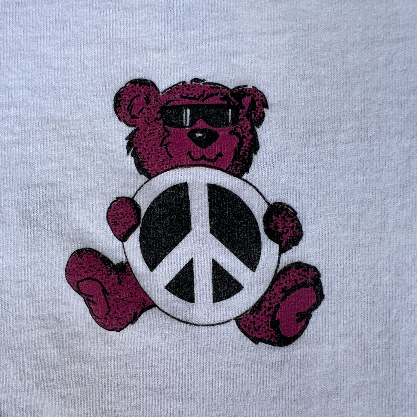 VTG 90s Men's Grateful Dead Band Joker Skull Bear Peace White T-Shirt Large USA