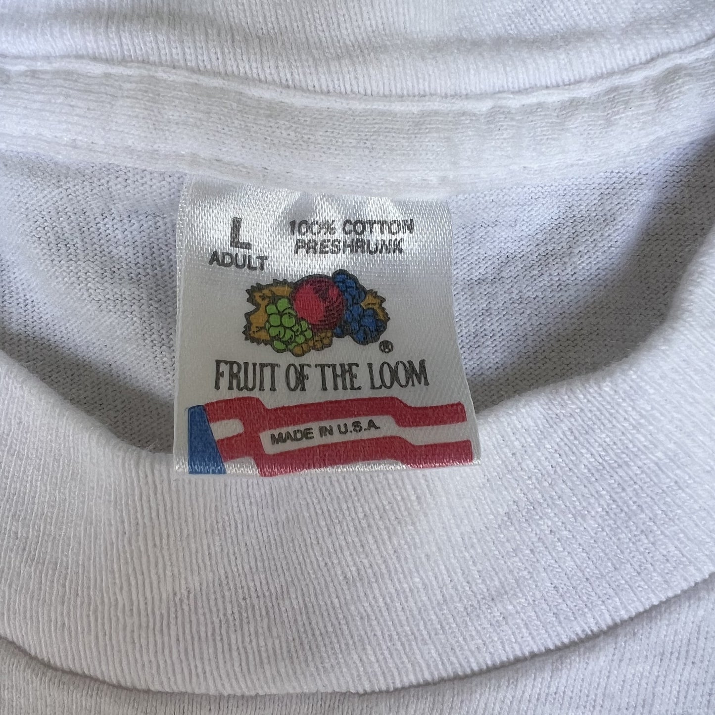 VTG 90s Men's Grateful Dead Band Joker Skull Bear Peace White T-Shirt Large USA